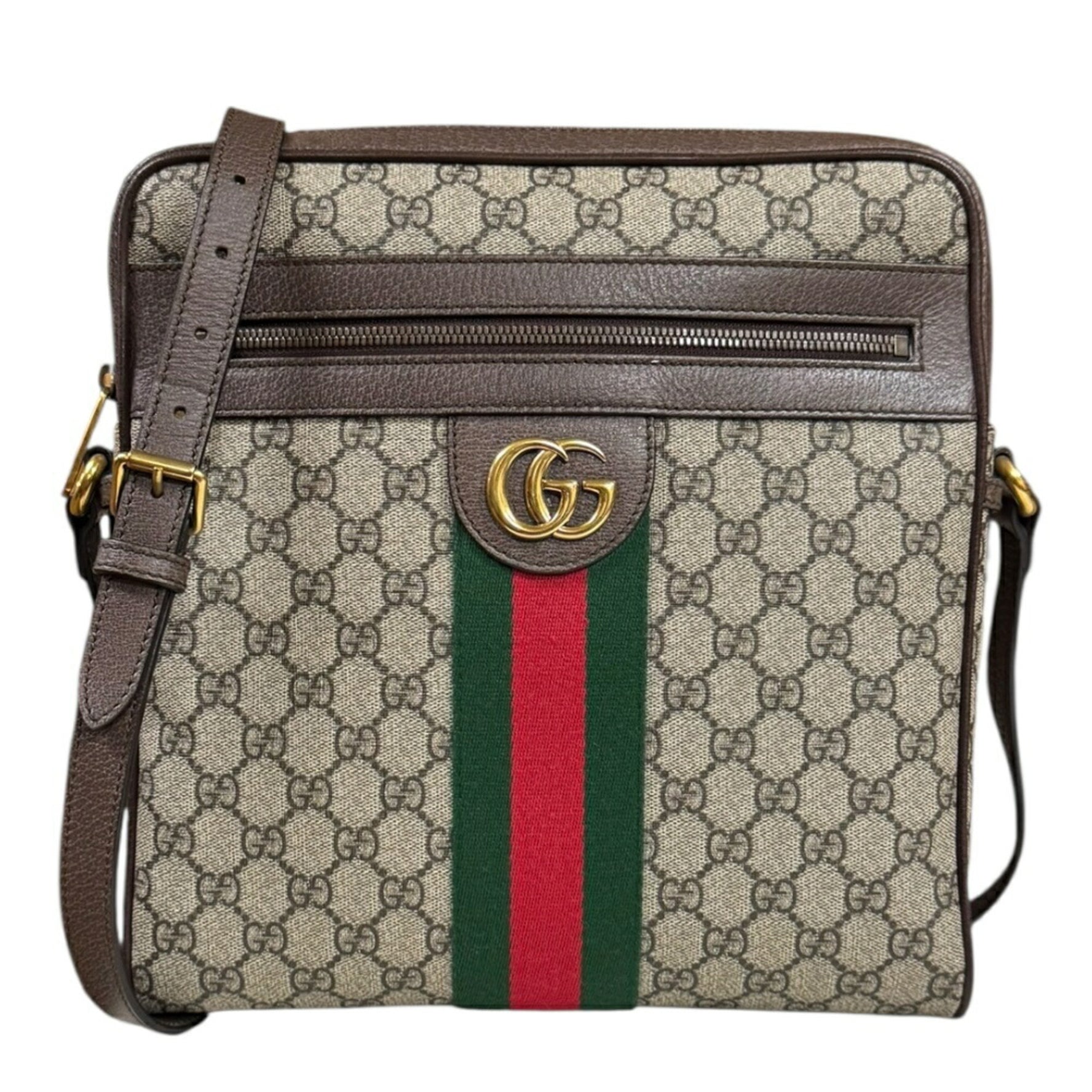 Gucci Ophidia Shoulder Bag in GG Supreme Canvas Beige