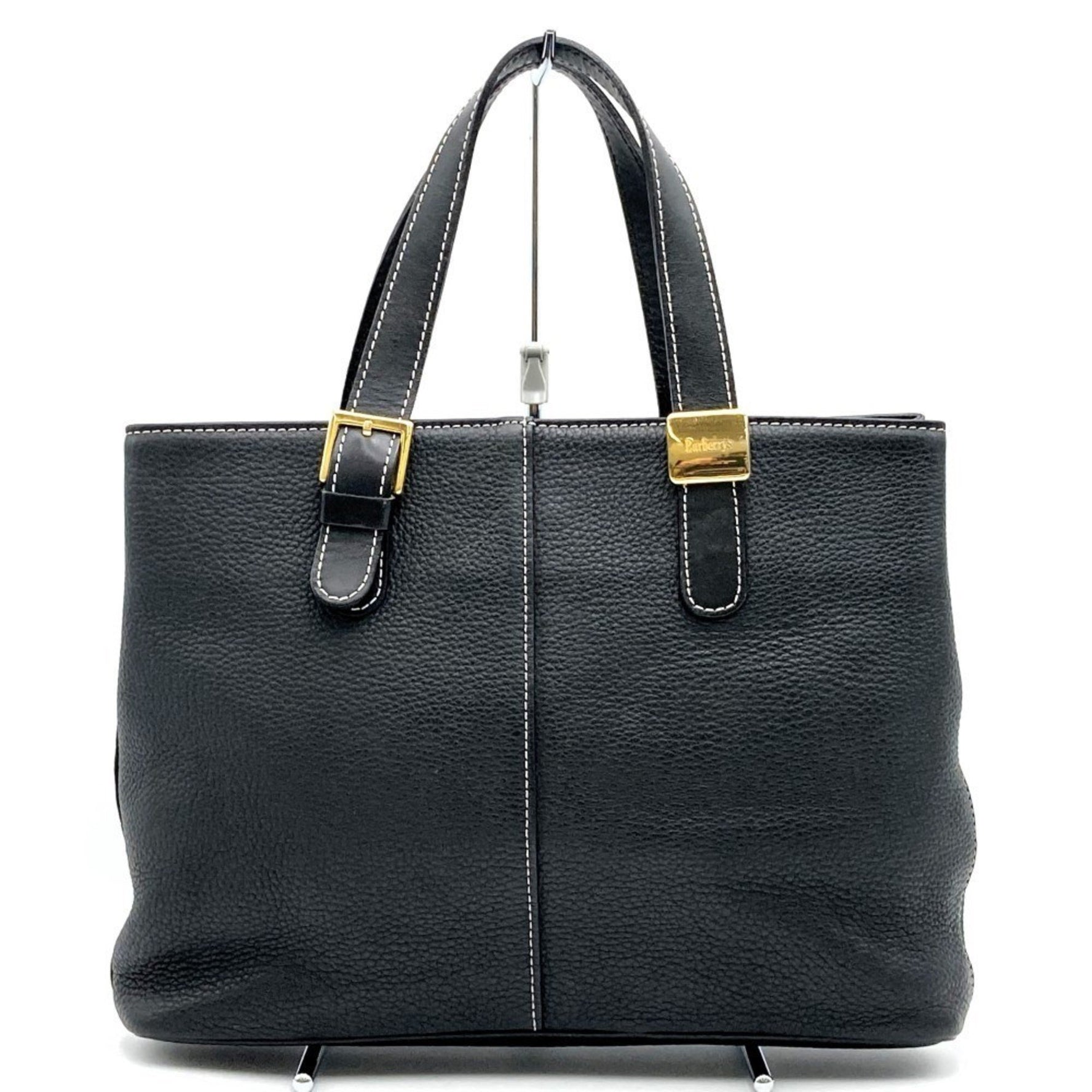 BURBERRY Tote Bag Handbag Leather Nova Check Men's