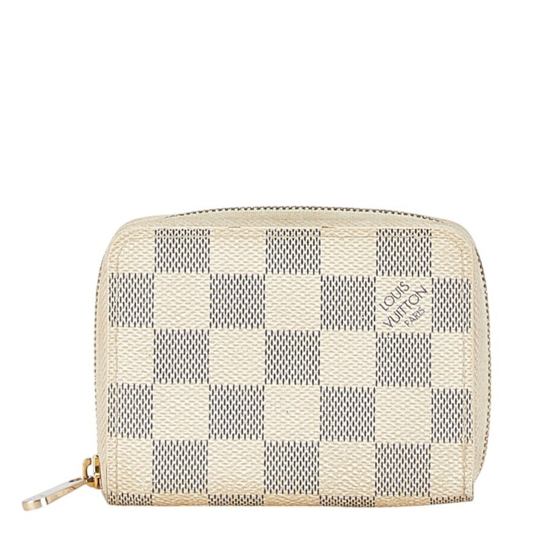 Louis Vuitton Damier Azur Zippy Coin Purse Case Card PVC Leather