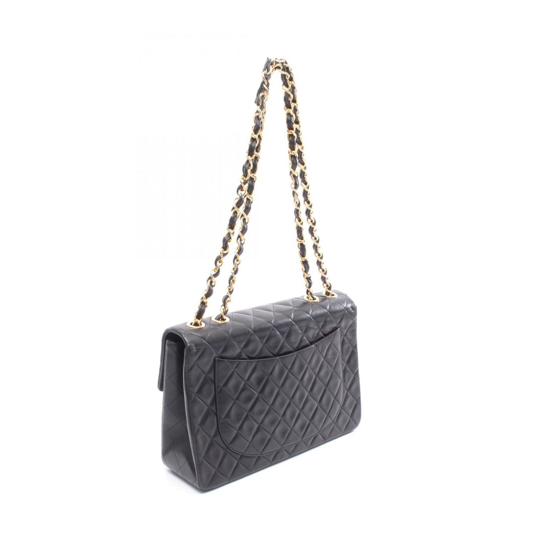 CHANEL Deca Matelasse 34 Single Flap Shoulder Bag in Lambskin Leather