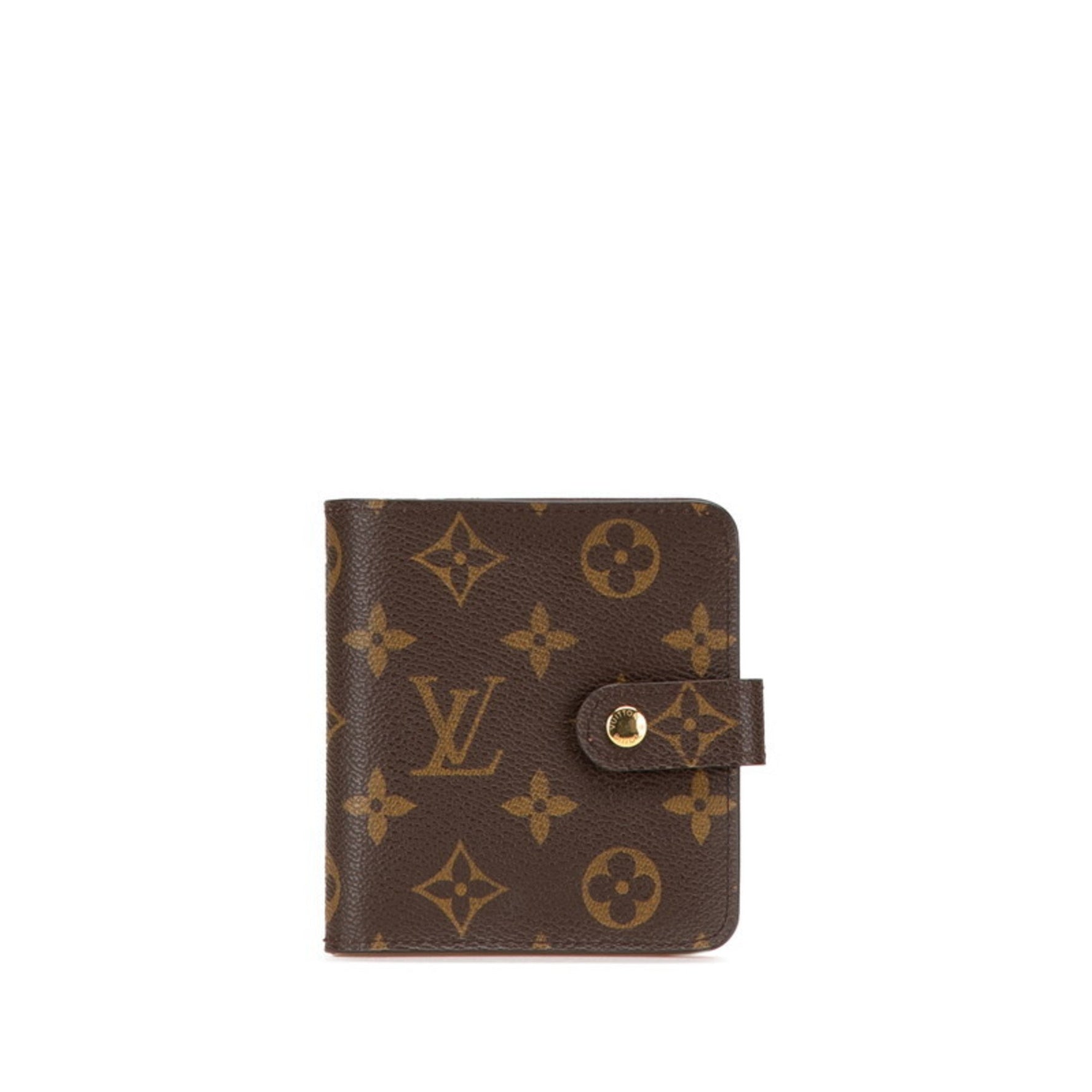 Louis Vuitton Monogram Compact Zip Bifold Wallet Leather
