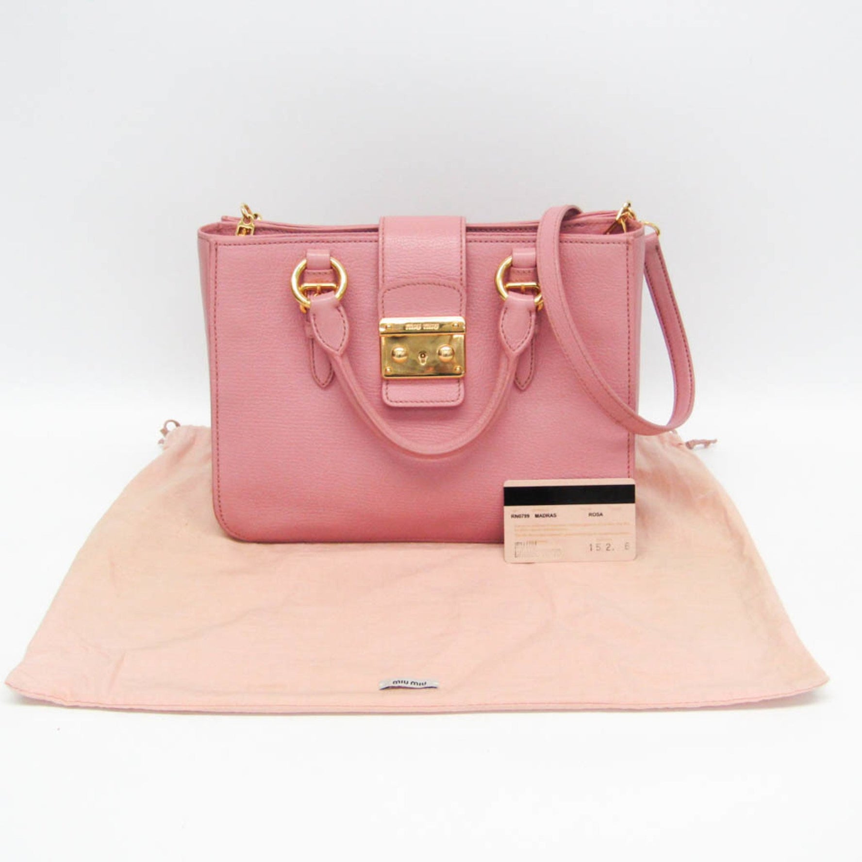 Miu Miu MADRAS Leather Handbag,Shoulder Bag