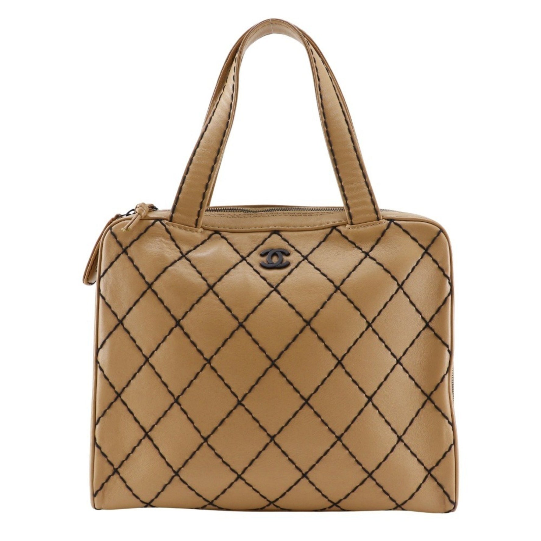 CHANEL Wild Stitch Tote Bag Calfskin, Size, Double