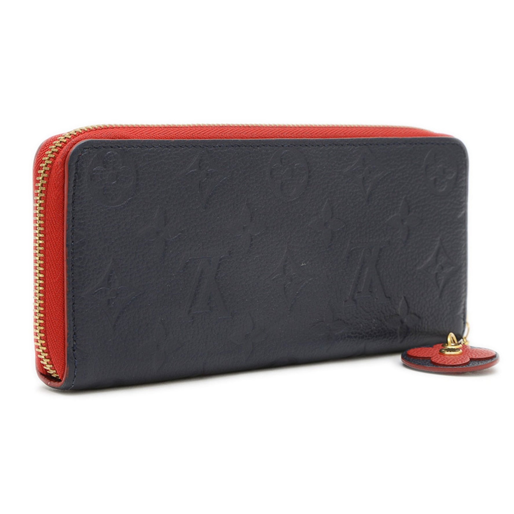 Louis Vuitton Monogram Empreinte Portefeuille Clemence Long Wallet Marine Rouge M68325 BP