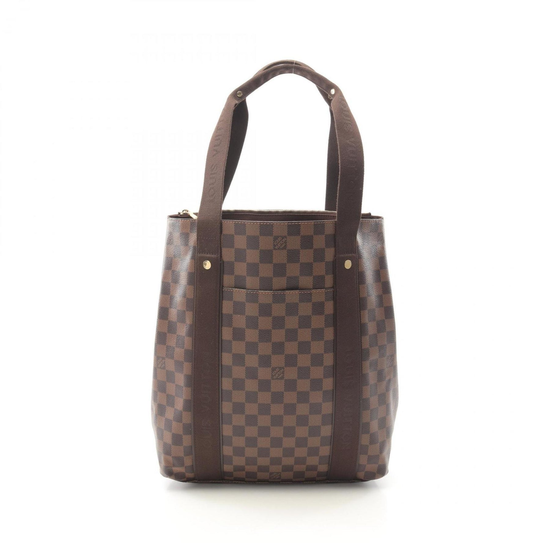 Louis Vuitton Cabas Bobur Tote Bag, Coated Canvas and Leather with Damier Finish, Brown, Men's