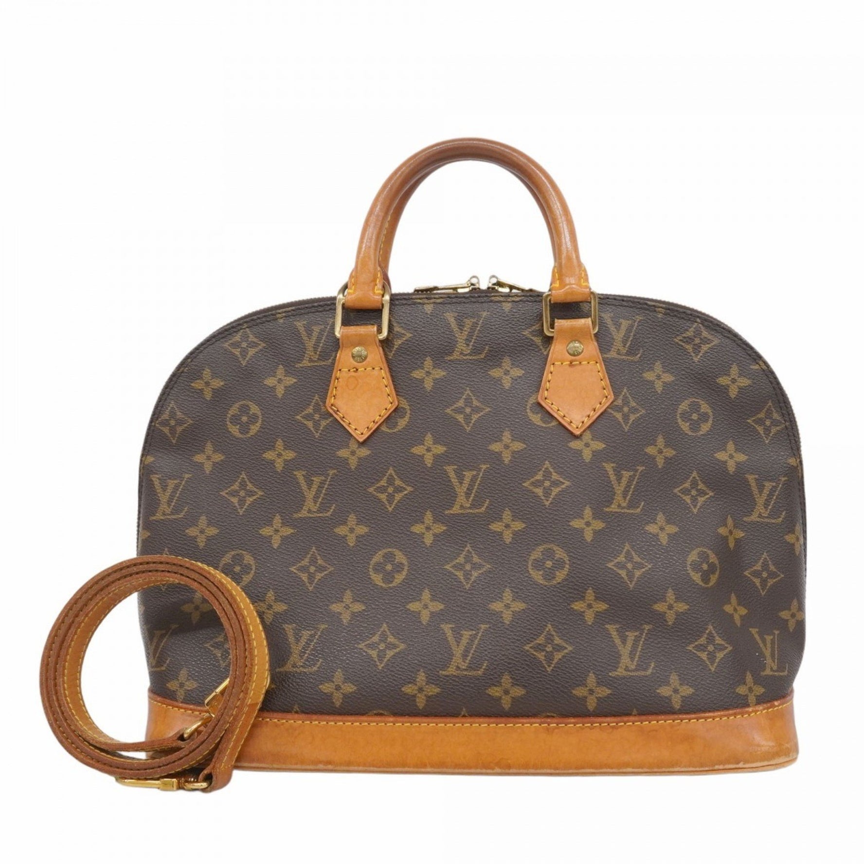 Louis Vuitton Monogram Alma Handbag M51130 Brown Women's