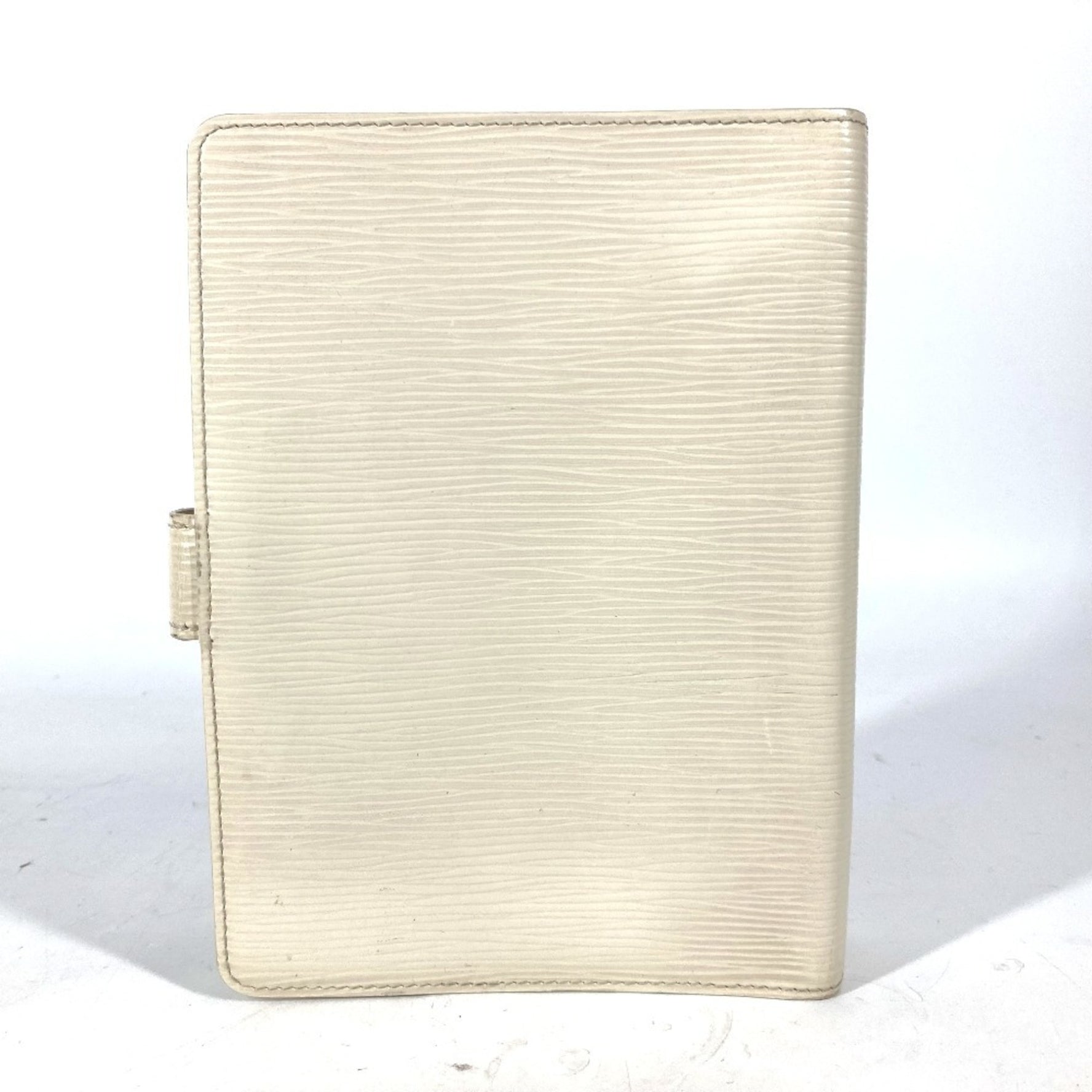 Louis Vuitton Epi Agenda MM Stationery Notebook Cover Leather Ivory White