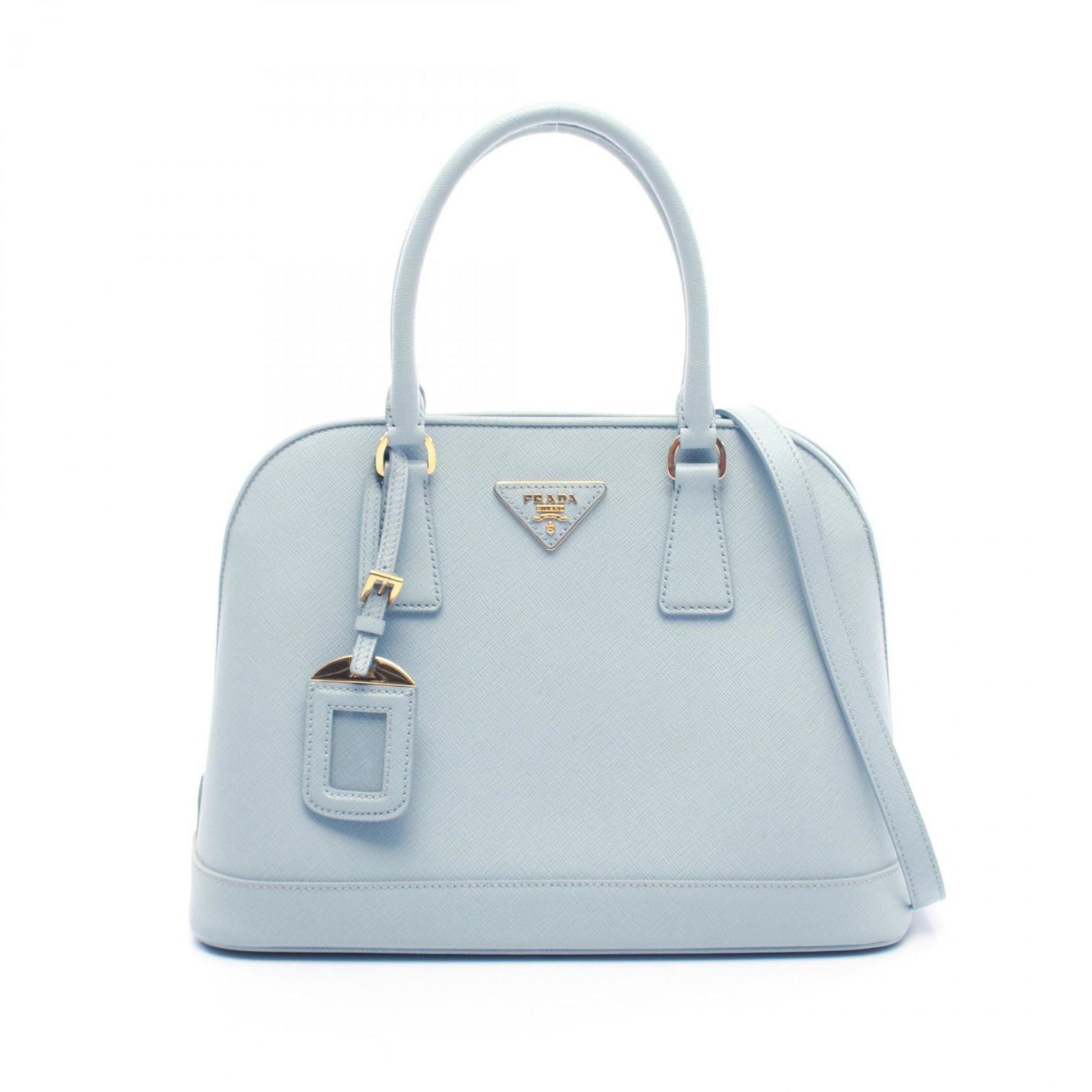 Prada SAFFIANO LUX handbag in Saffiano leather, blue.