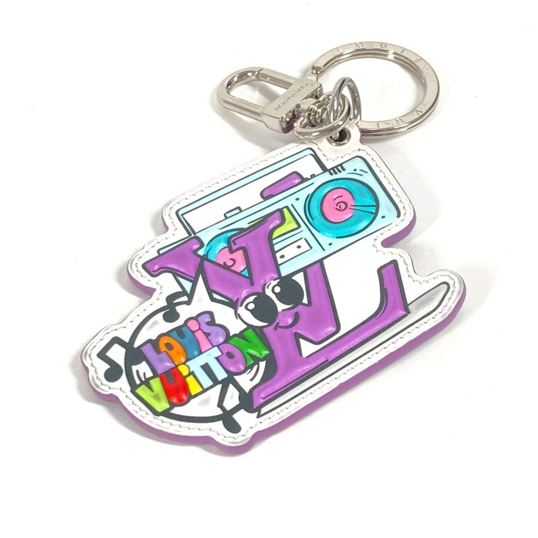 LOUIS VUITTON MP3456 Keychain Monogram Comics Bag Charm CX0223 Leather Women's Multicolor