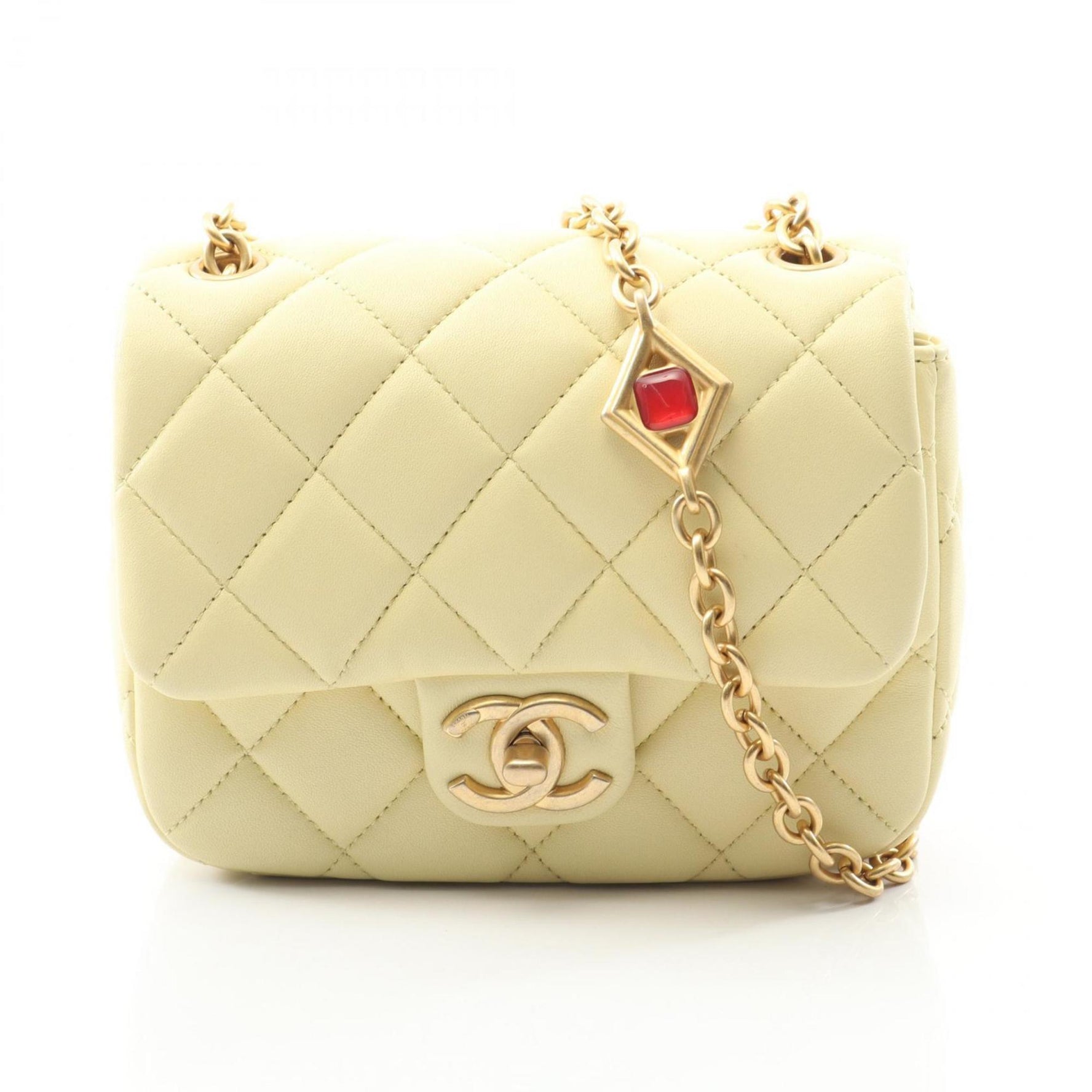 CHANEL Mini Matelasse Shoulder Bag, Lambskin Leather