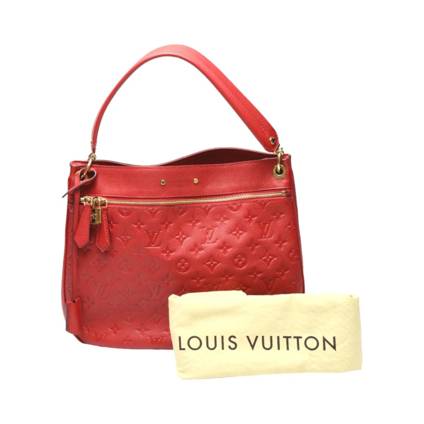 Louis Vuitton Handbag Monogram Empreinte Spontini Red LV