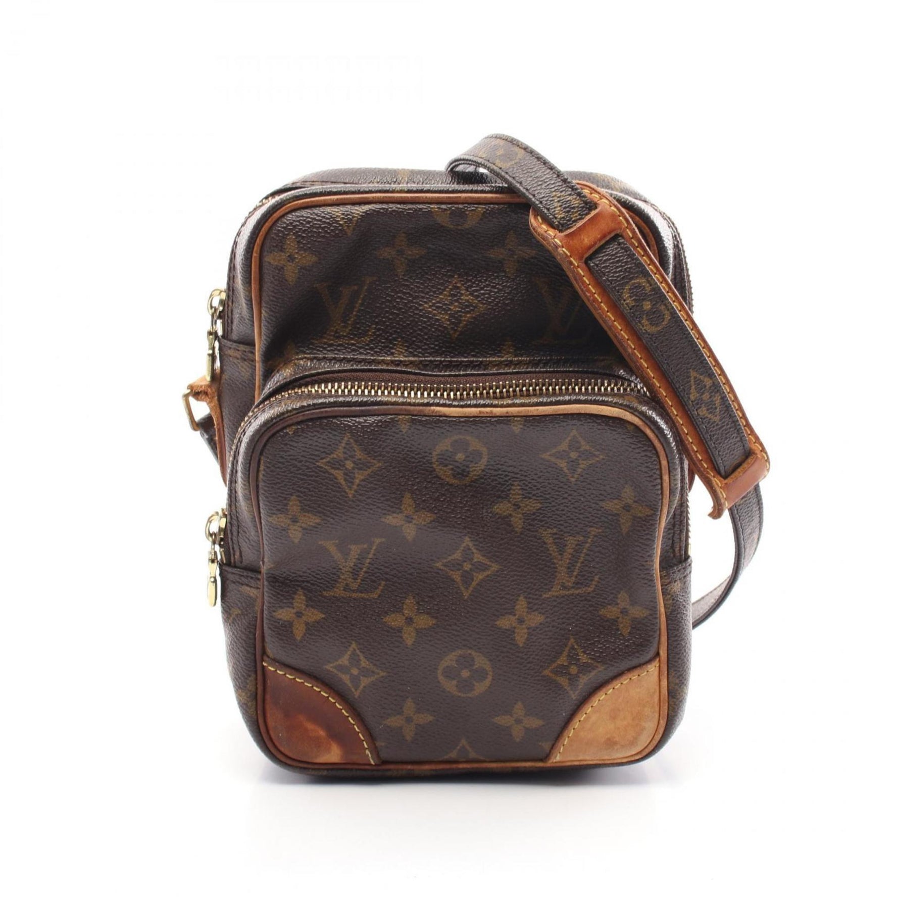 LOUIS VUITTON Amazon Monogram Shoulder Bag PVC Coated Canvas Leather Women's Brown M45236 Louis Vuitton