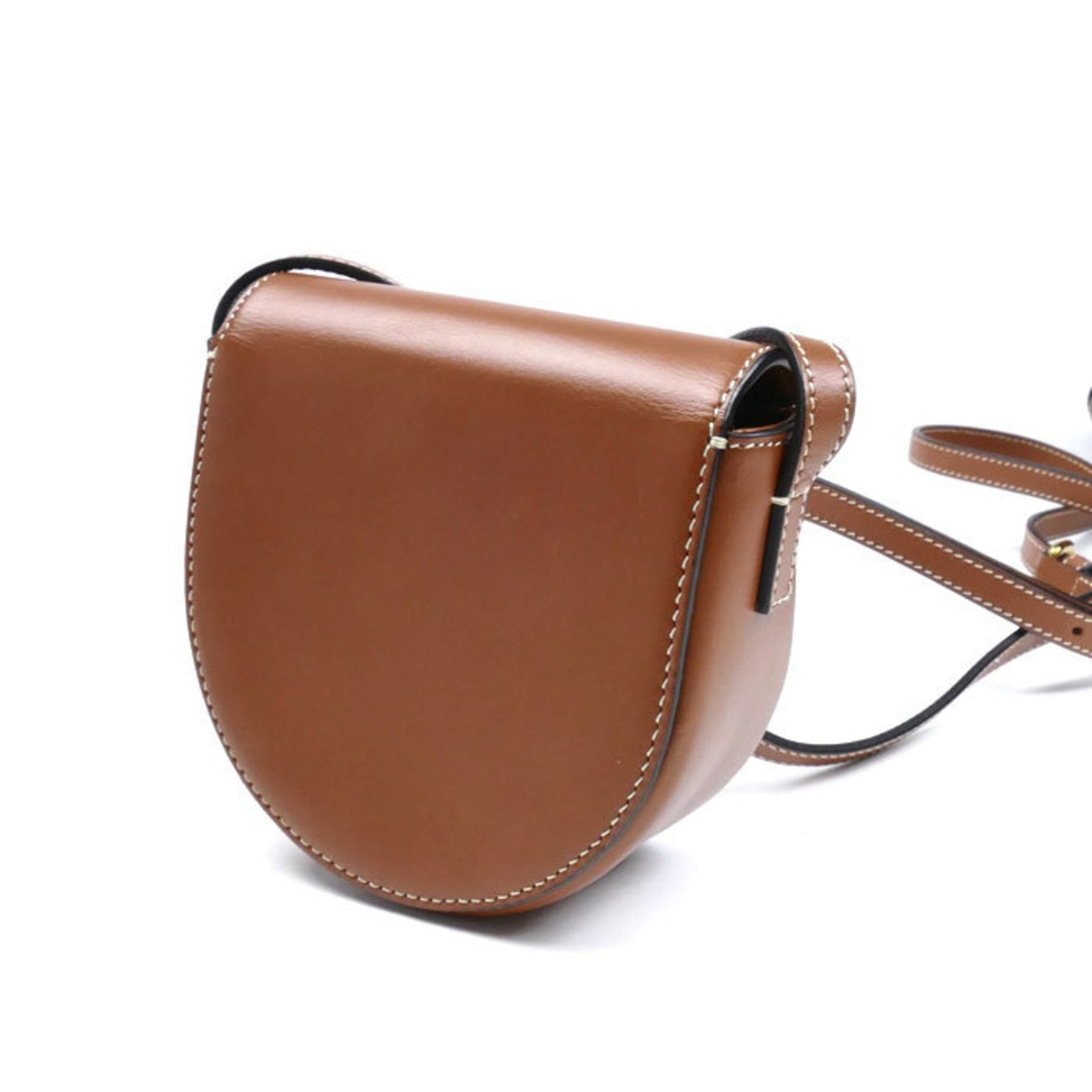 CELINE Mini Besas Cuir Triomphe Shoulder Bag, Tan