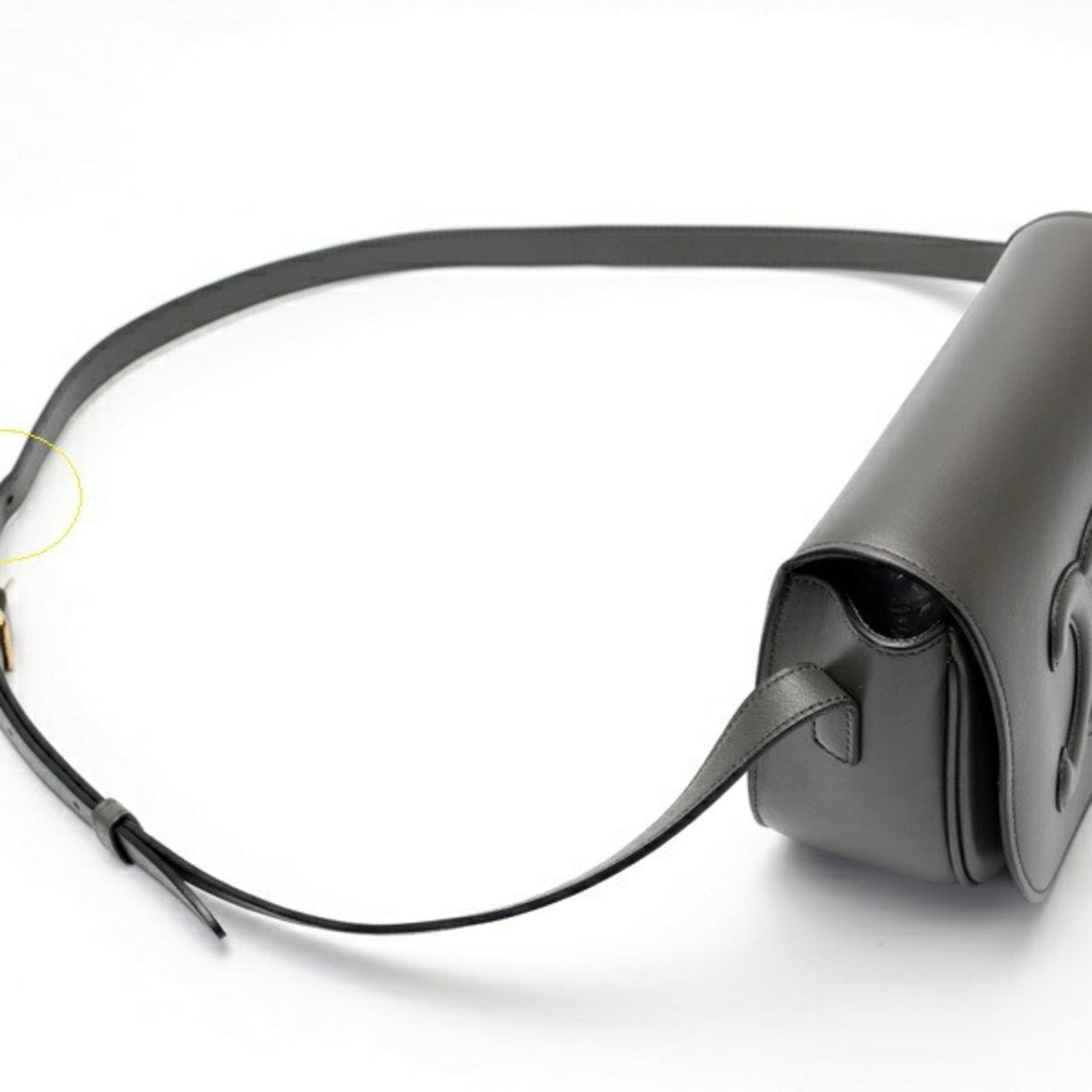 CELINE Folco Cuir Triomphe Shoulder Bag Smooth Calfskin Grey