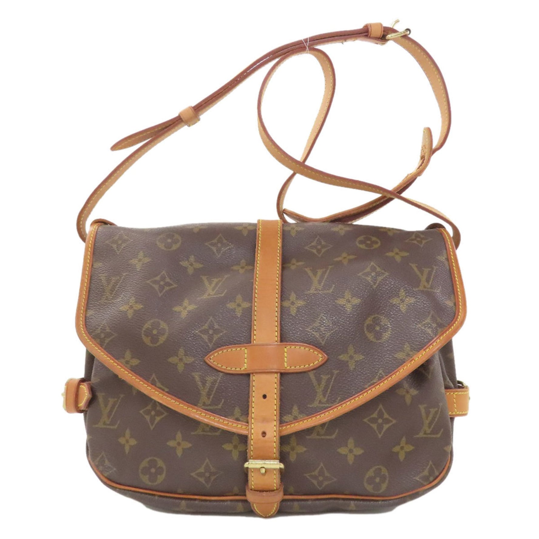 Louis Vuitton Saumur MM Shoulder Bag Canvas LOUIS VUITTON