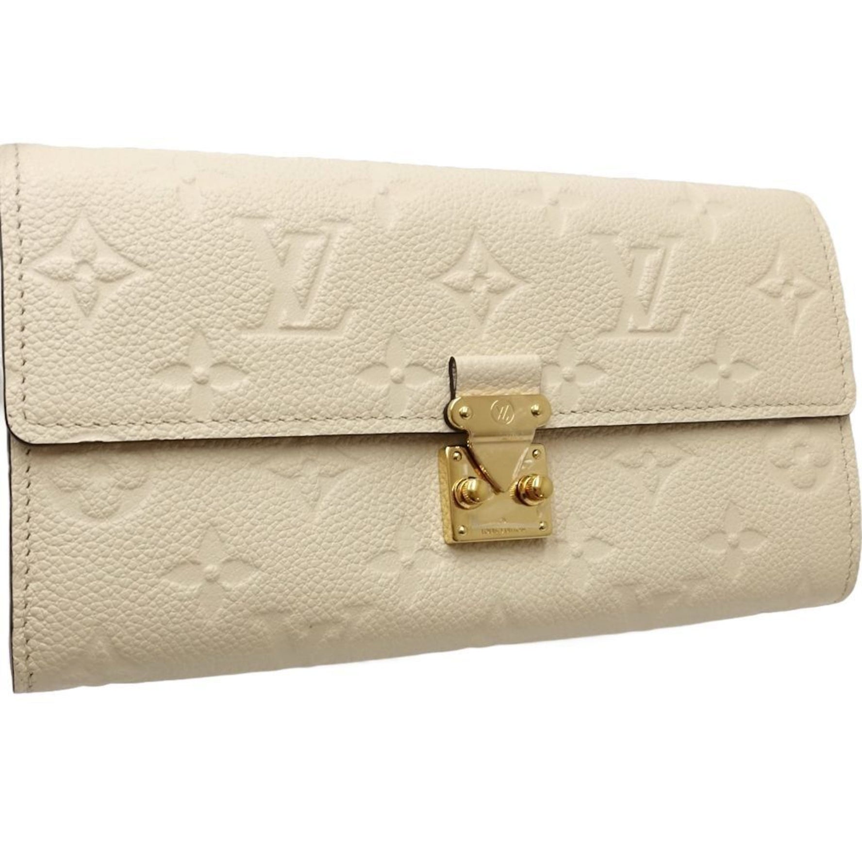 Louis Vuitton Long Wallet Portefeuille Sarah Metis Monogram Empreinte Crème