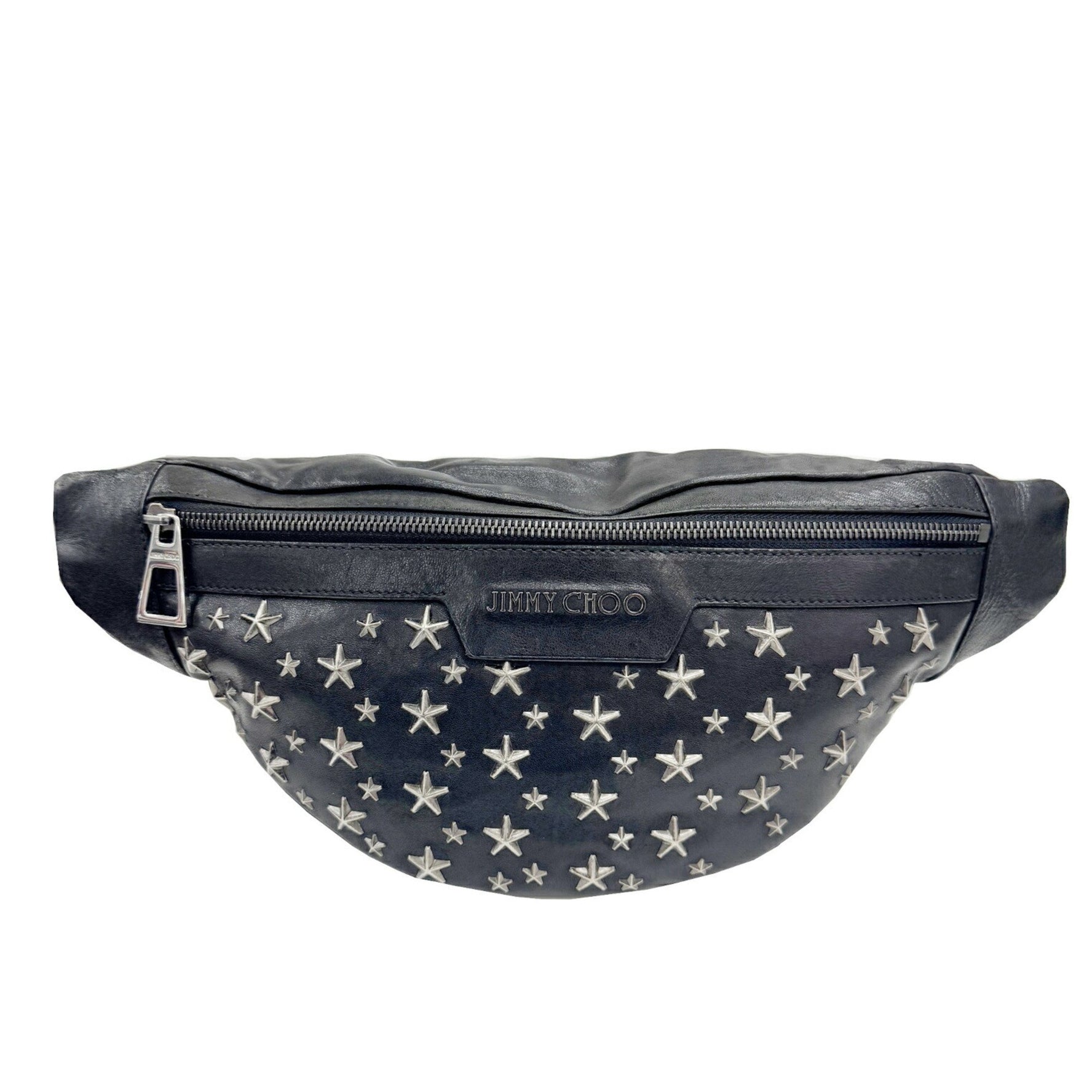 Jimmy Choo Finsley Waist Bag Belt Star Studs Leather Men's