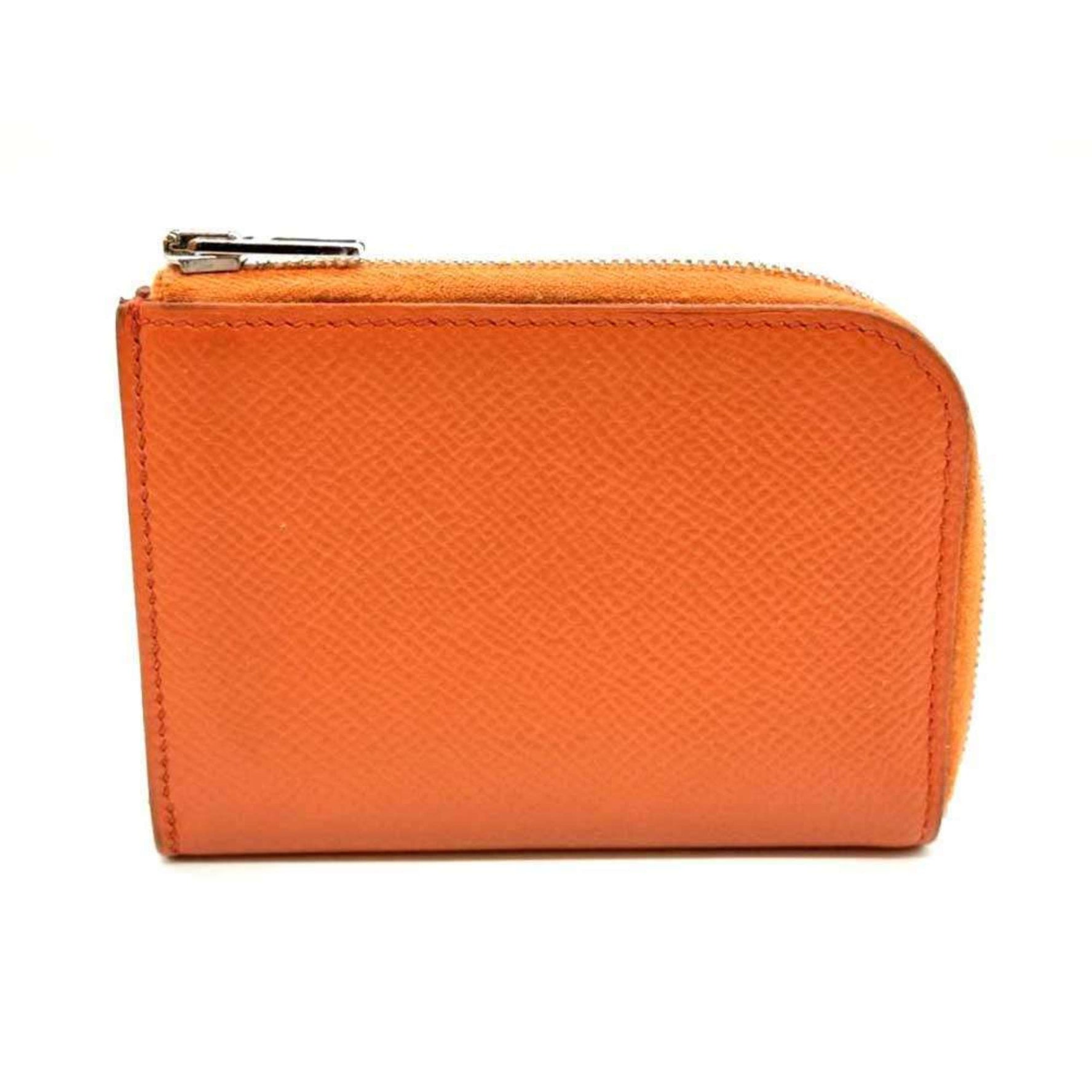 Hermès Remix ID Orange Epsom Coin Case, L-Shaped, Women's, HERMES