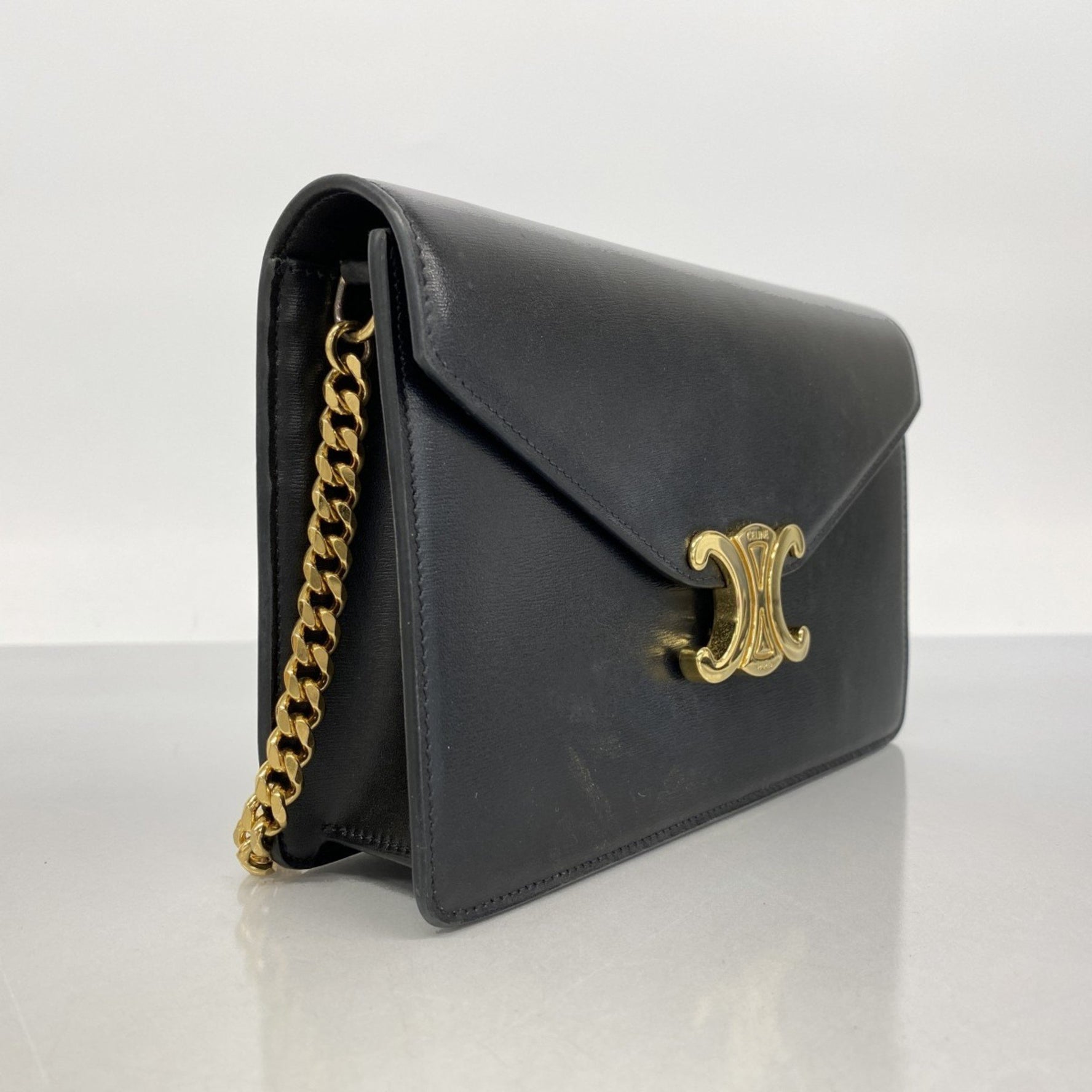 Celine Triomphe Margot Shoulder Wallet in Leather