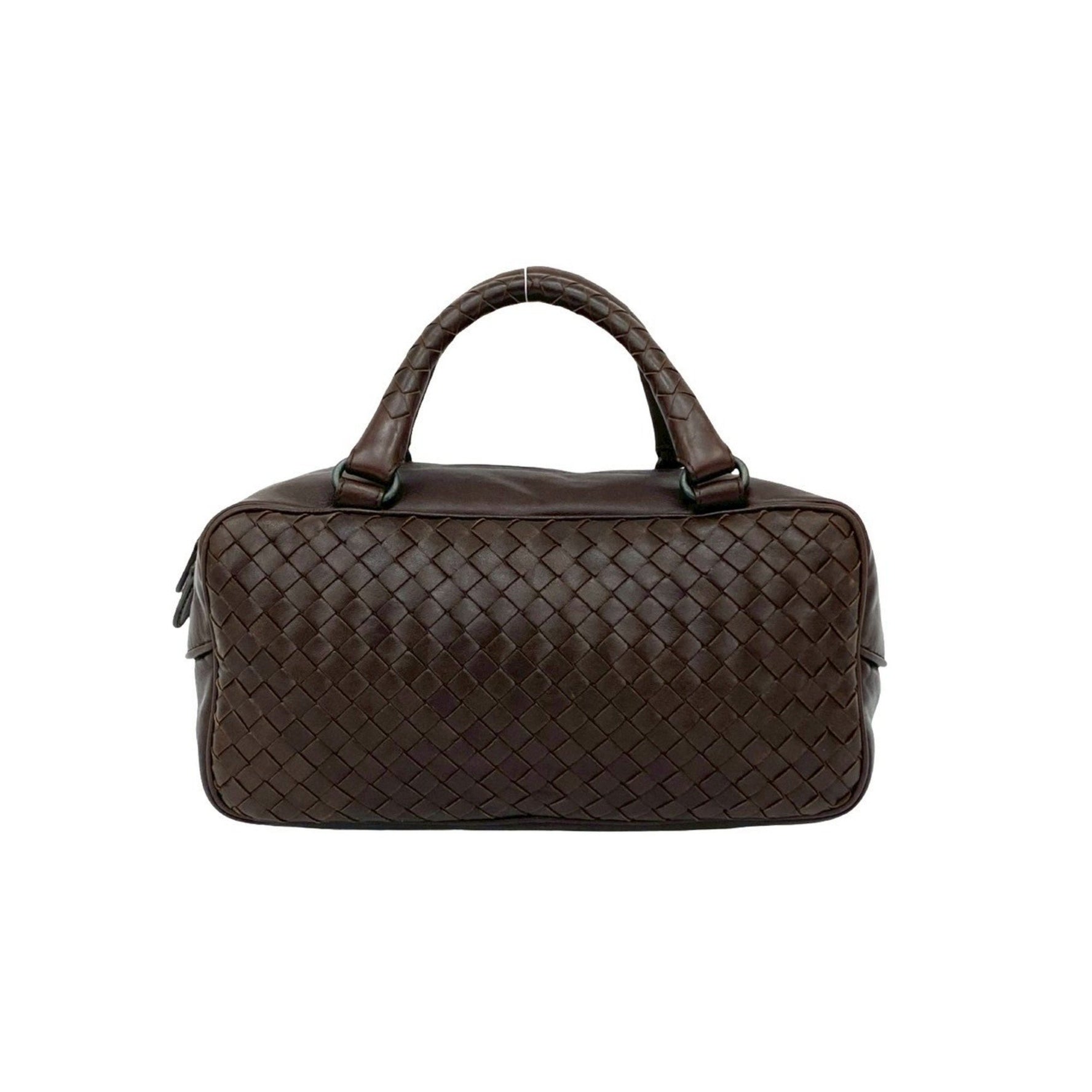 BOTTEGA VENETA Intrecciato Leather Handbag/Mini Boston Bag, 07085