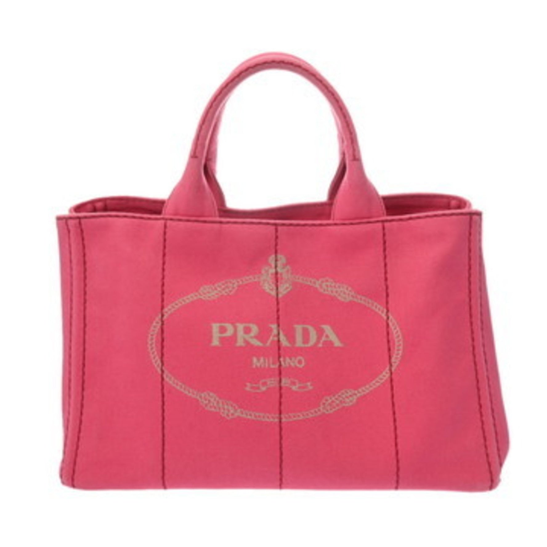 PRADA Canapa Large Tote, Canvas Handbag, B-Rank, Pre-Owned, Ginzo