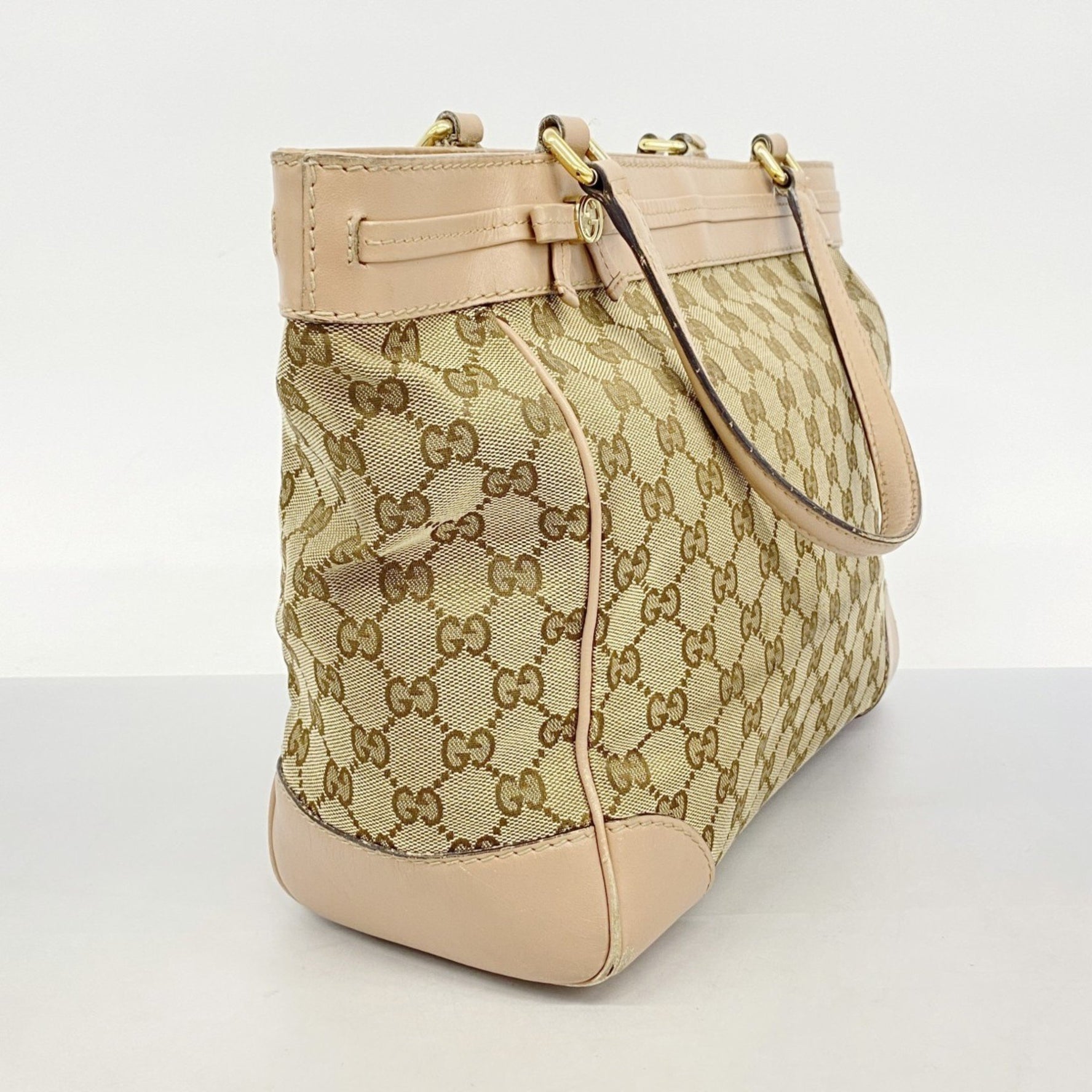 Gucci GG Canvas Tote Bag Brown Women's