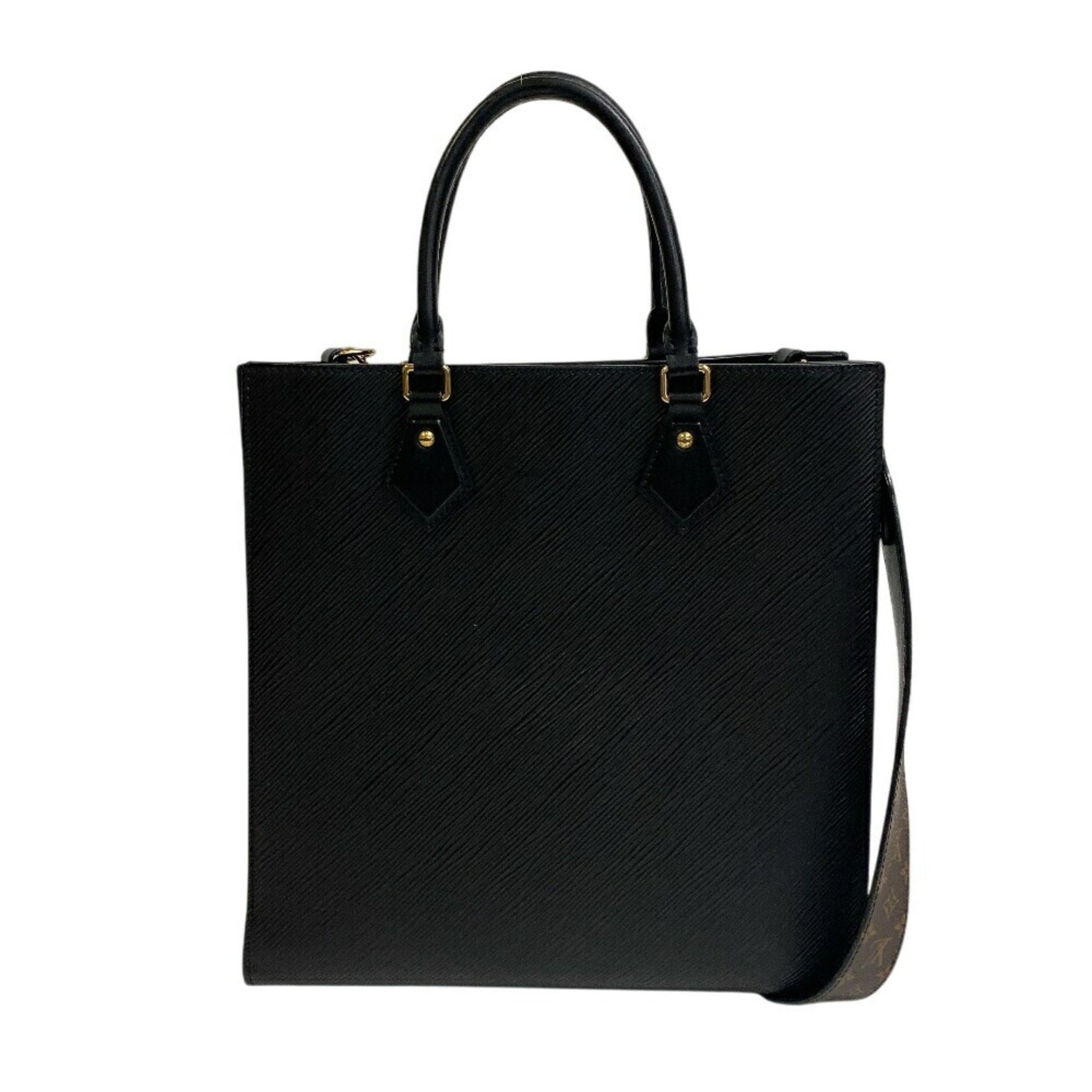 LOUIS VUITTON M58658 Sac Plat PM Tote Bag, 2-Way Epi Leather Handbag, Women's, Black, Unisex