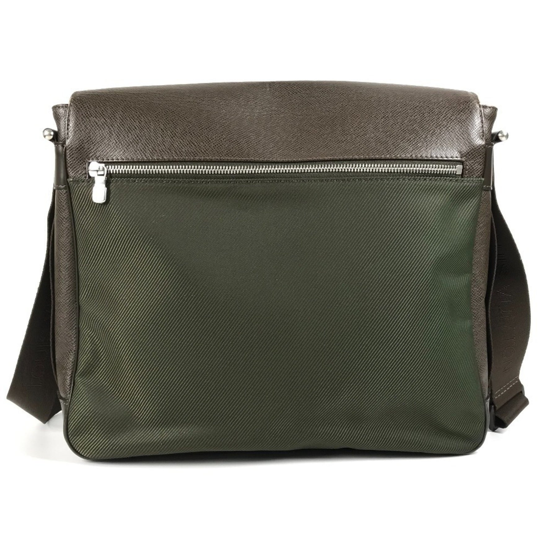 LOUIS VUITTON Taiga Victor Crossbody Flap Messenger Bag, Leather and Nylon, Grizzly Brown, Women