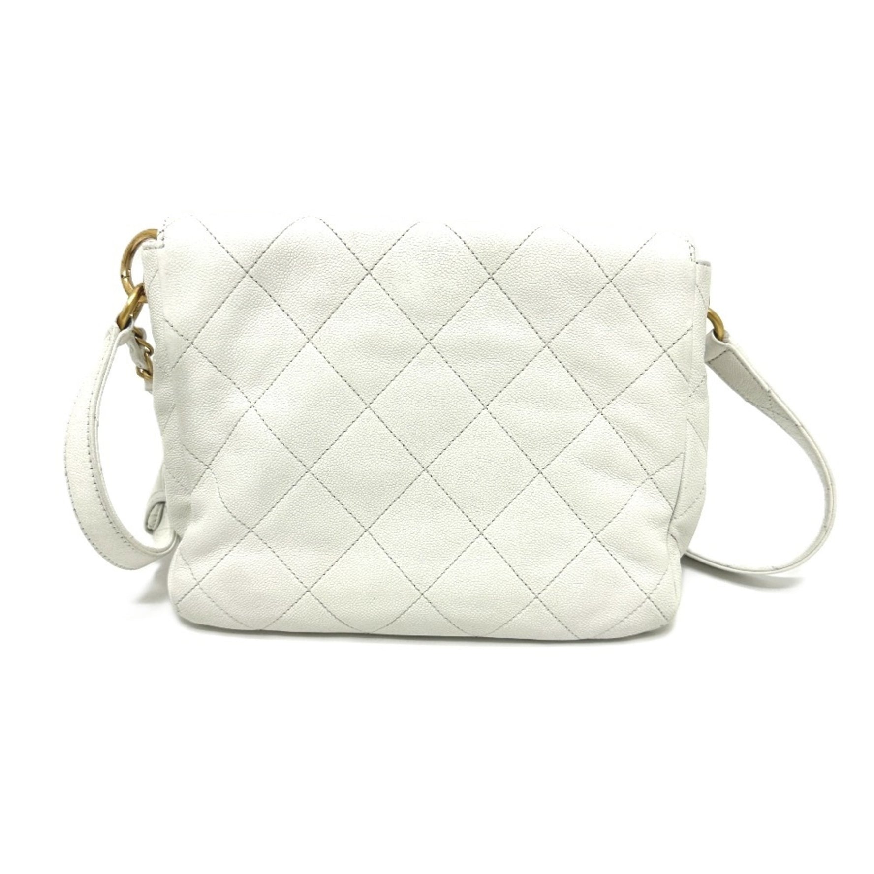 CHANEL Matelasse Double Pocket Hobo Bag Shoulder in Caviar Leather