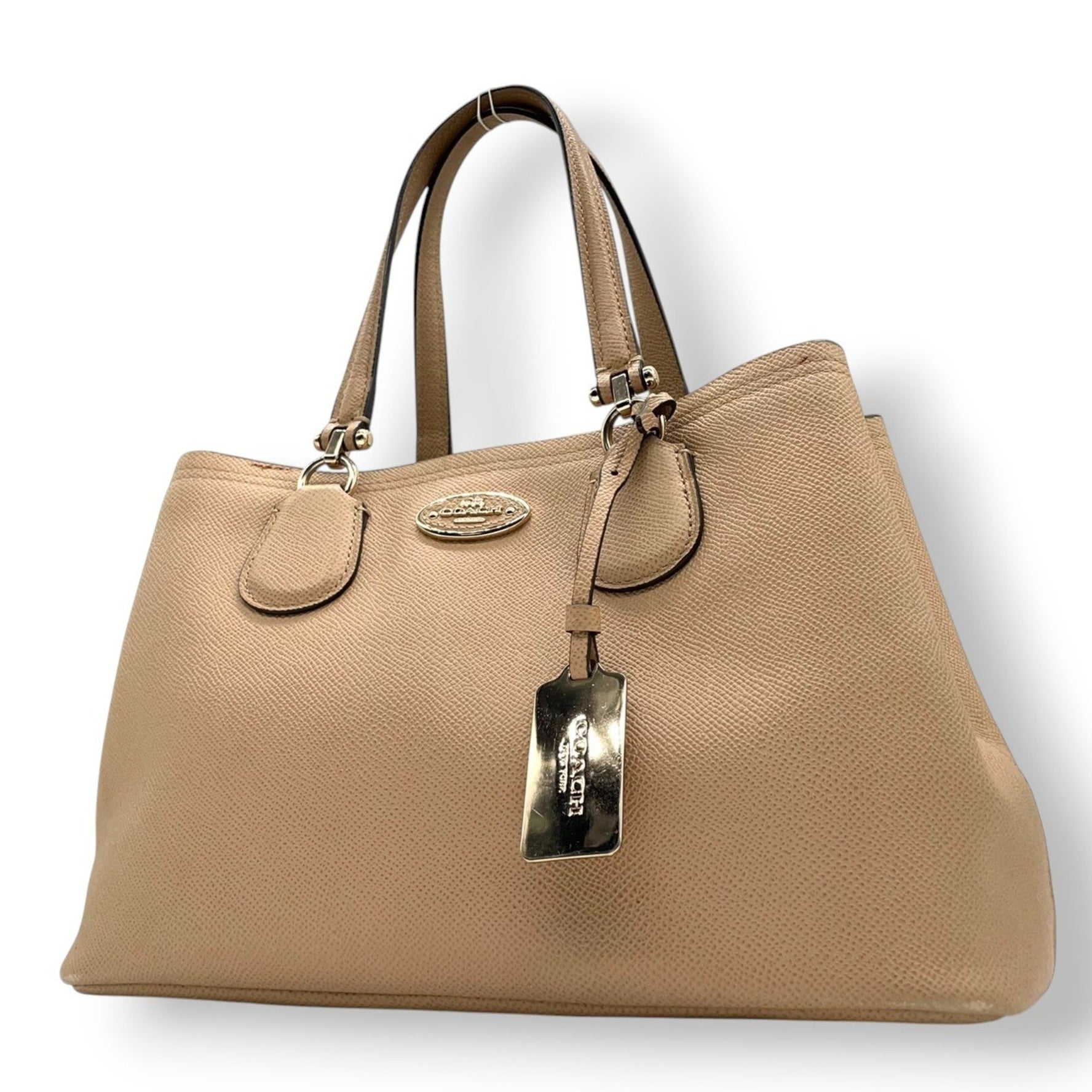 COACH Mini Christy Carryall Handbag Crossgrain Leather, Tote Bag, Shoulder Size
