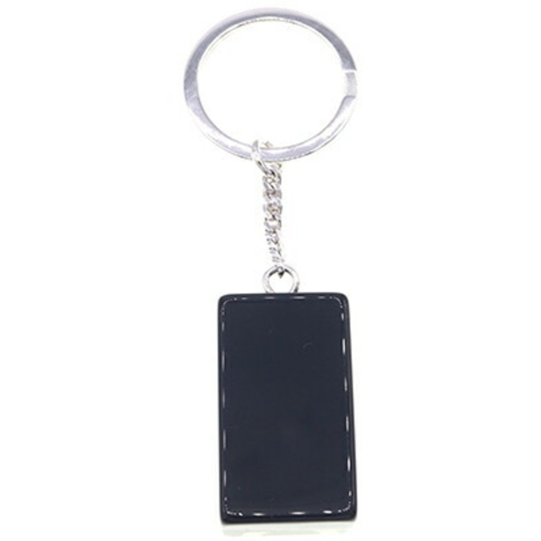 Chanel Key Ring Black Plastic Metal Holder Bag Charm Coco Mark Clover