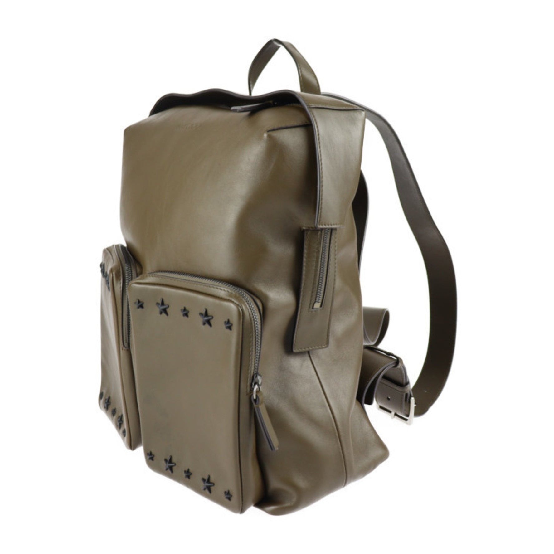 Jimmy Choo LENNOX Rucksack/Daypack Leather Silver Hardware Backpack Star Studs