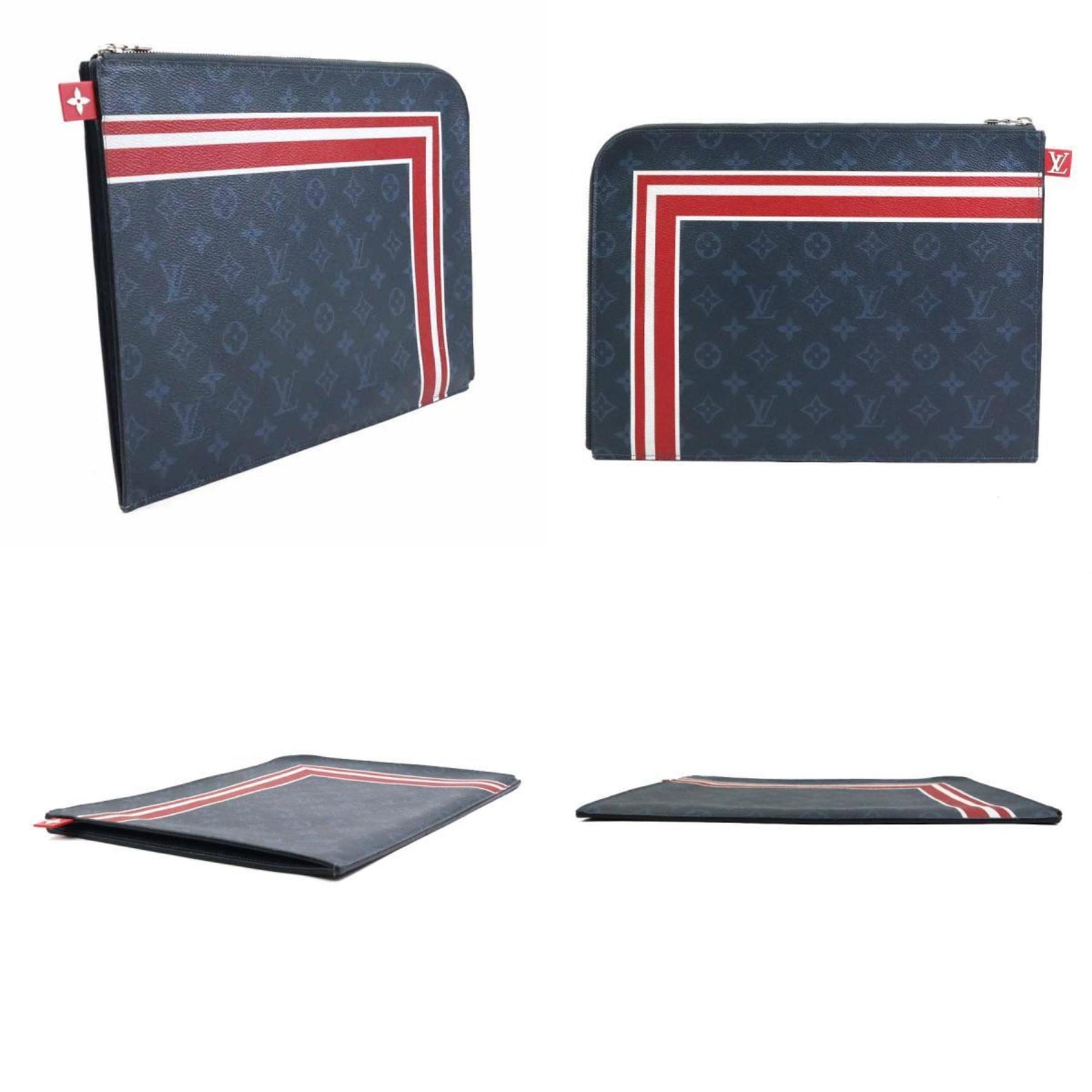 Louis Vuitton Monogram Cobalt Pochette Jour GM clutch bag in Navy, men's