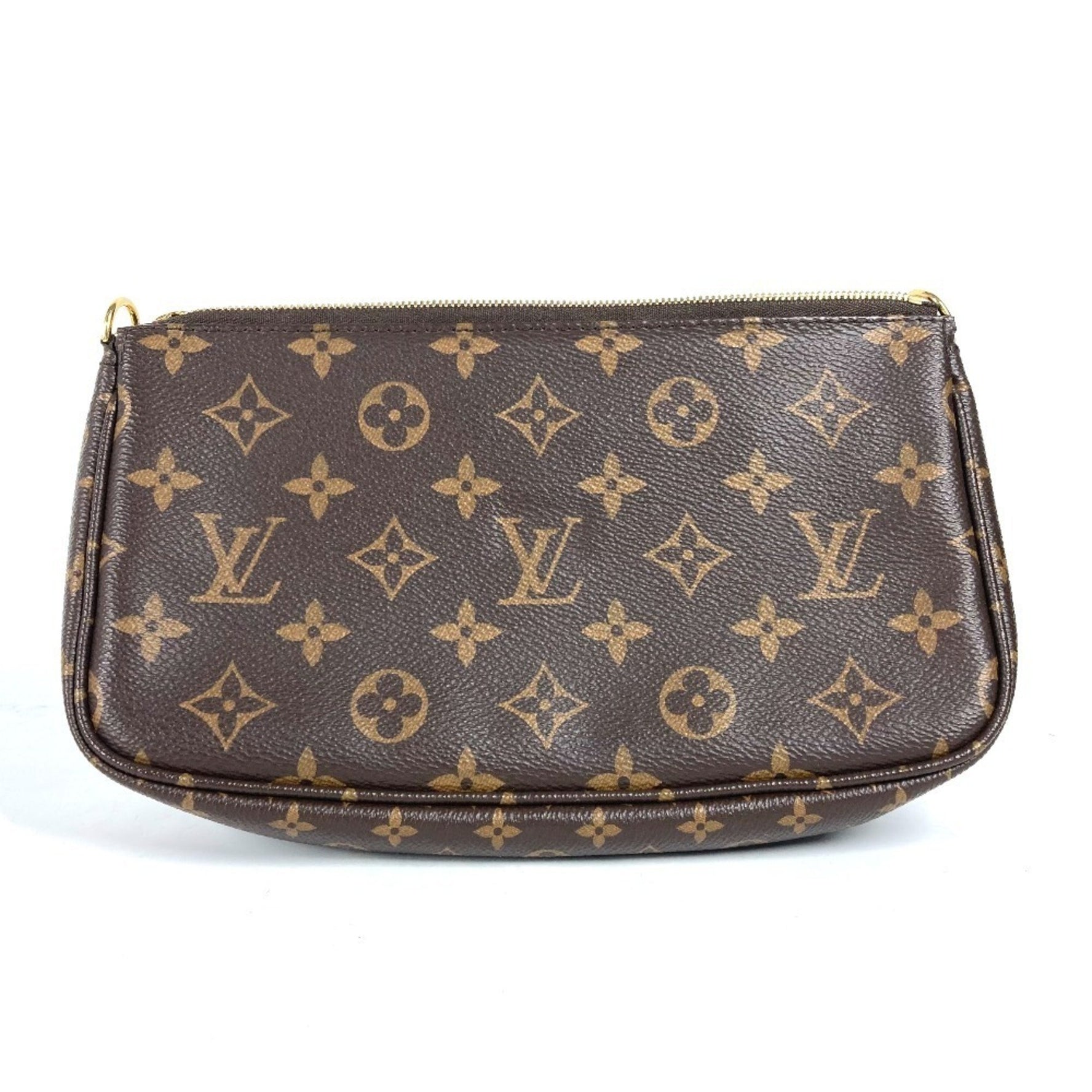 Louis Vuitton Monogram Multi Pochette Accessoires Wallet/Coin Case Wallet Crossbody Bag Shoulder Canvas Khaki Brown