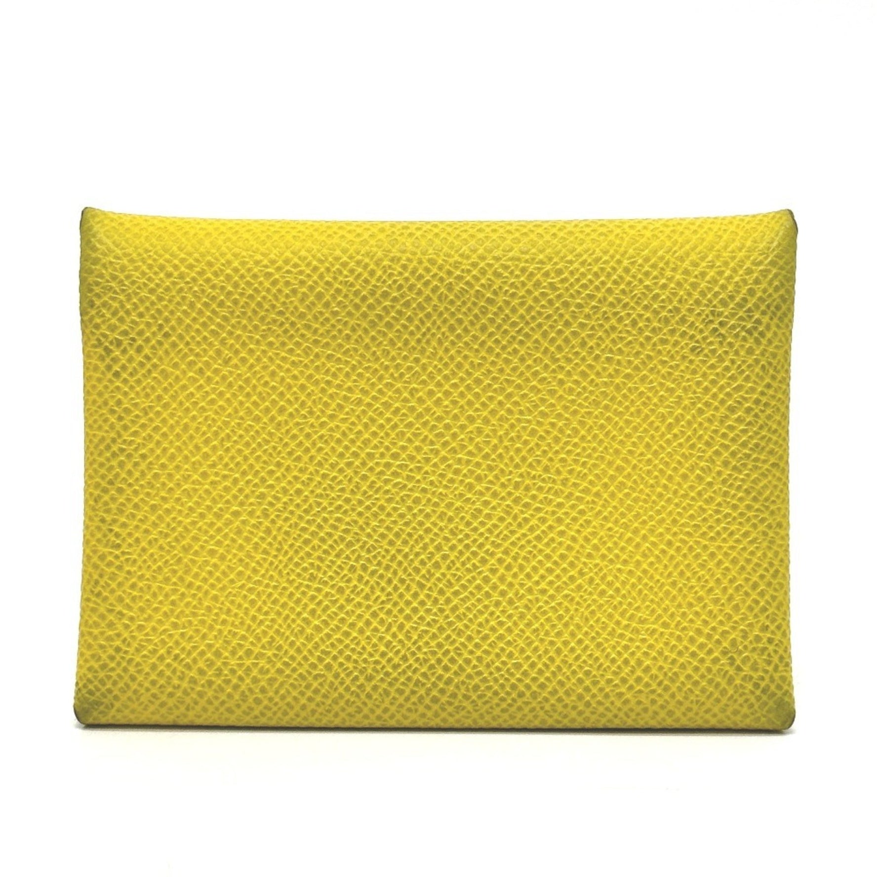 HERMES Calvi Duo coin purse, card case, Epson, Jaune, yellow