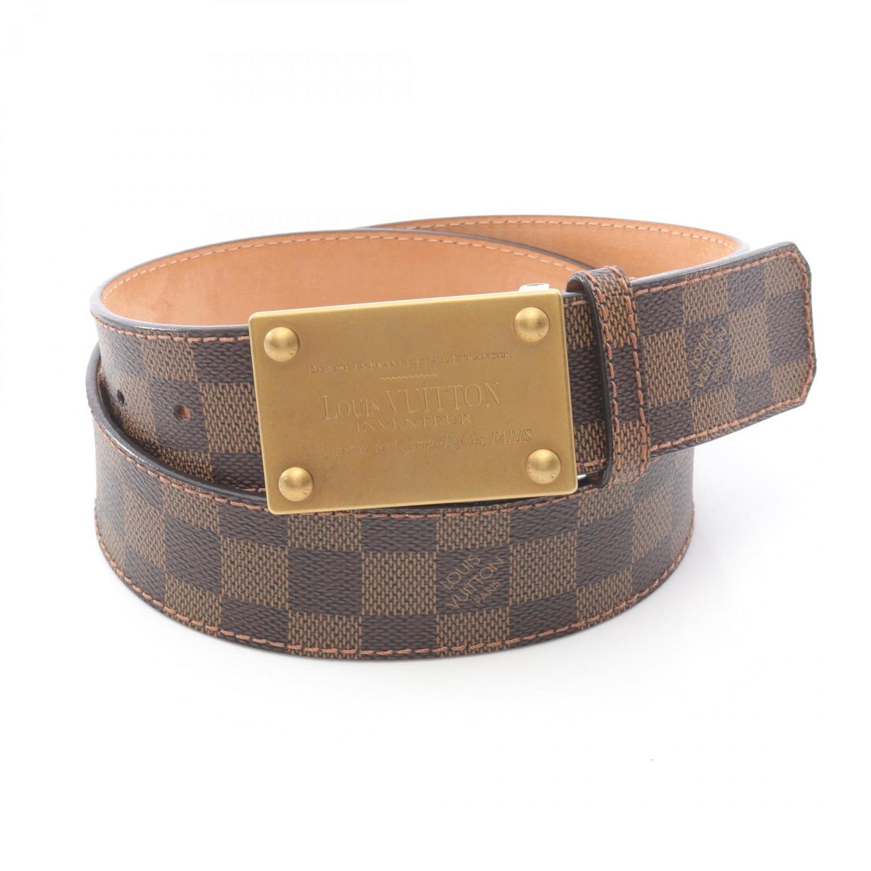 Louis Vuitton Santur Aventur Belt, Coated Canvas, Damier