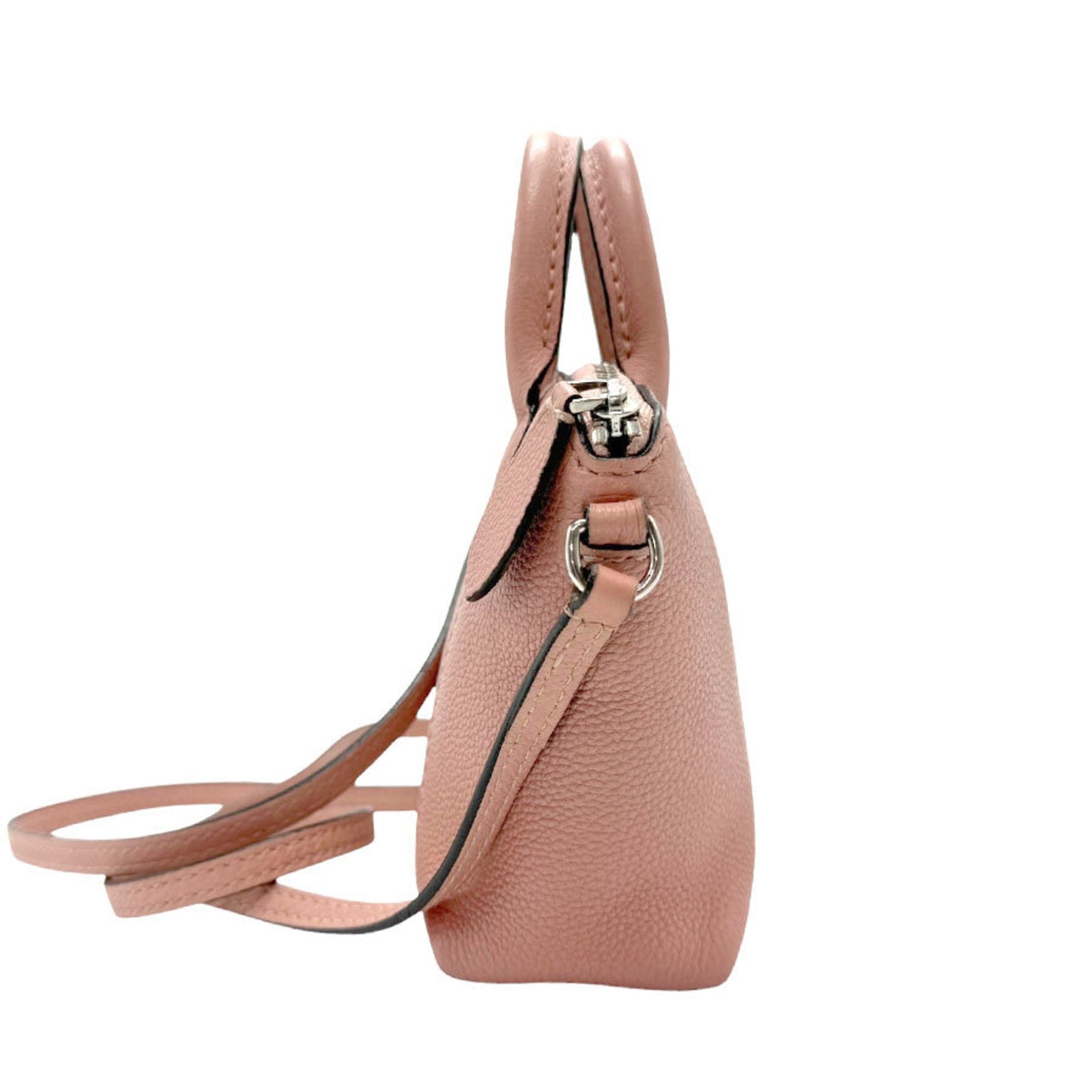 LOUIS VUITTON Handbag Shoulder Bag Nano Lock It Leather Dusty Pink Silver Women's M61256 z3295