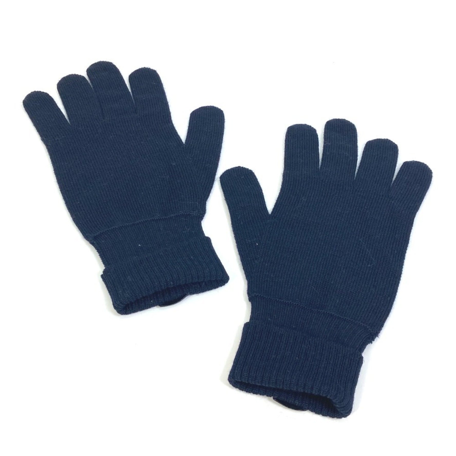 LOUIS VUITTON M70305 Gon Triple V Wool Gloves, Men's, Navy