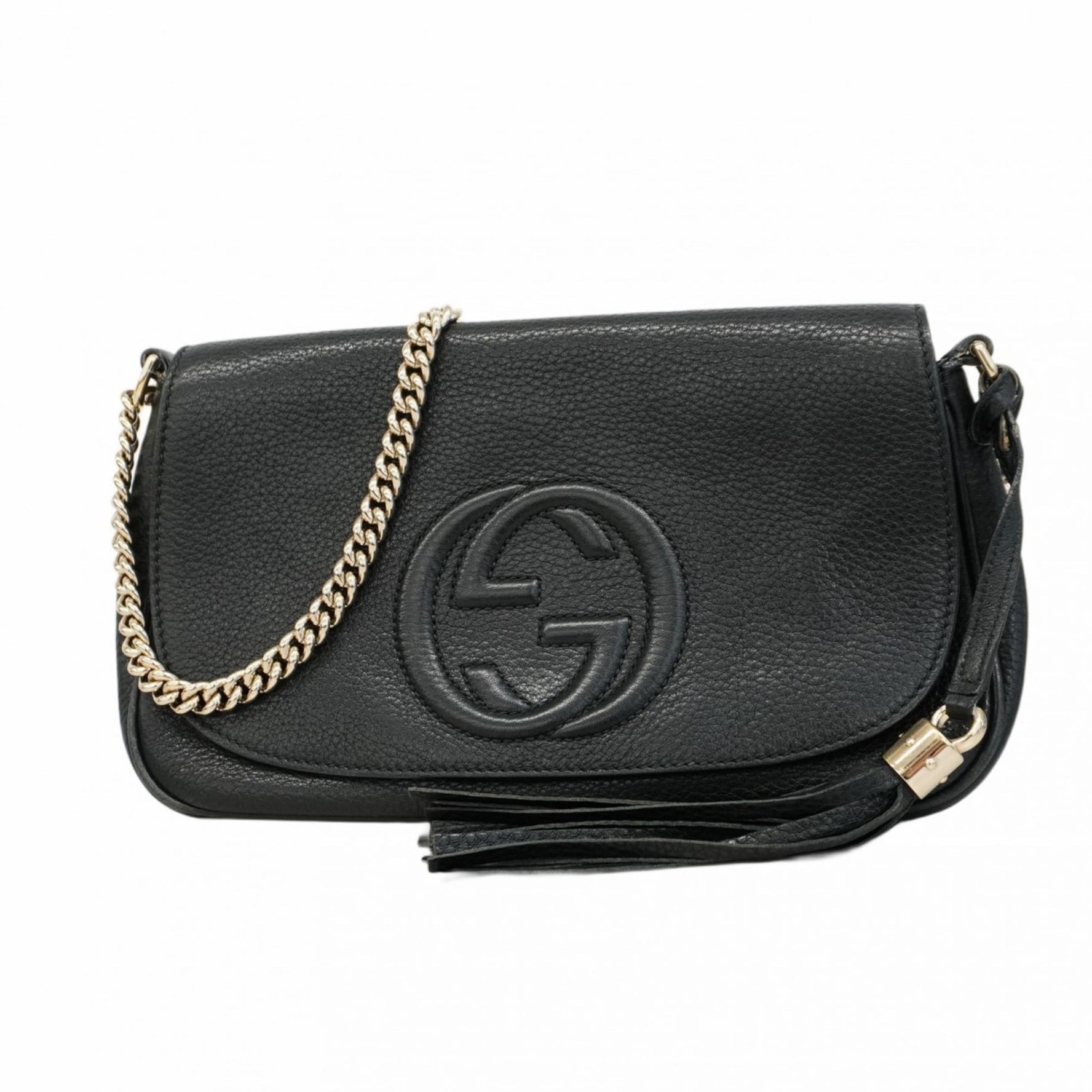 Gucci Soho Shoulder Bag Leather Champagne