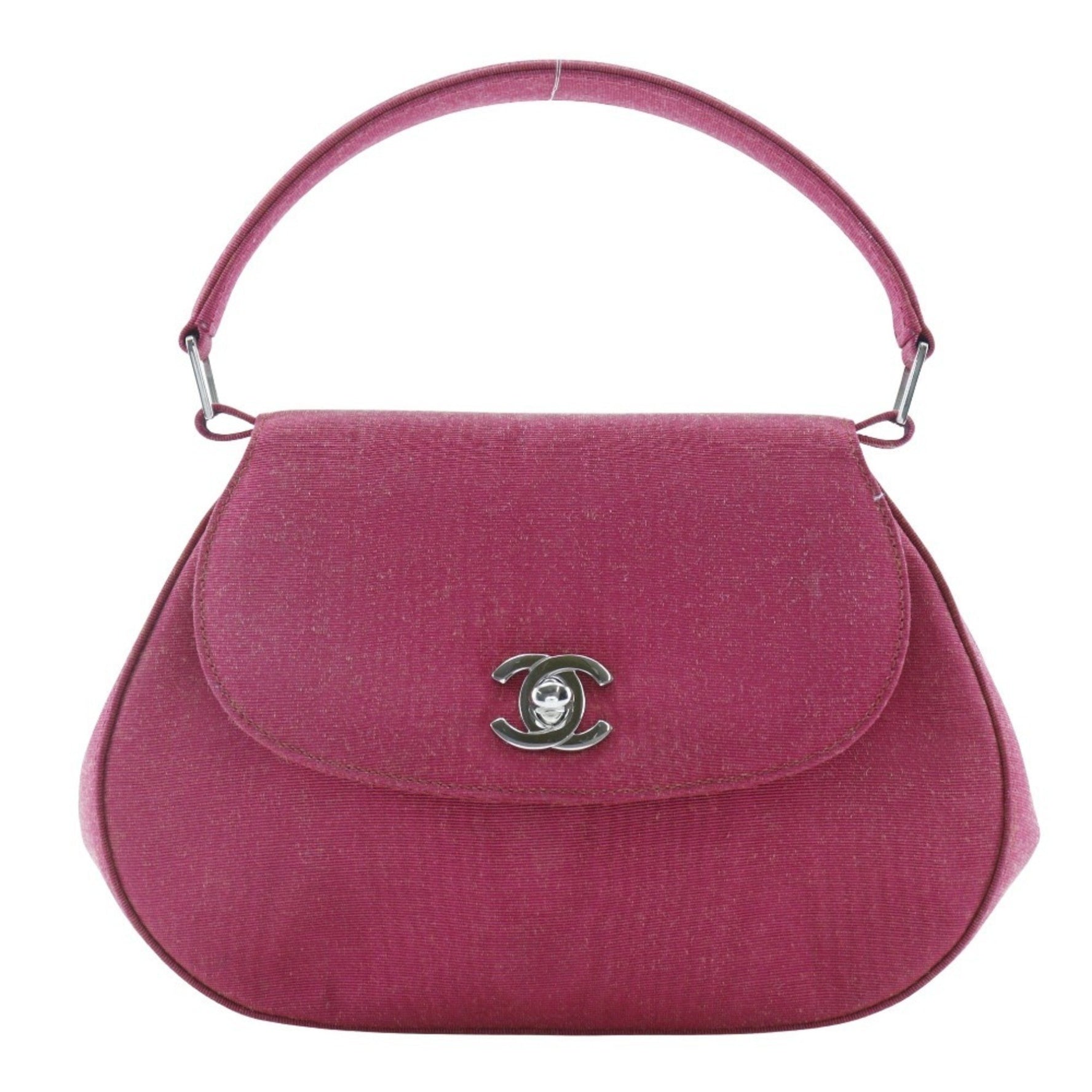 CHANEL Coco Handle Handbag - Cotton Pink Turnlock Mini Women's