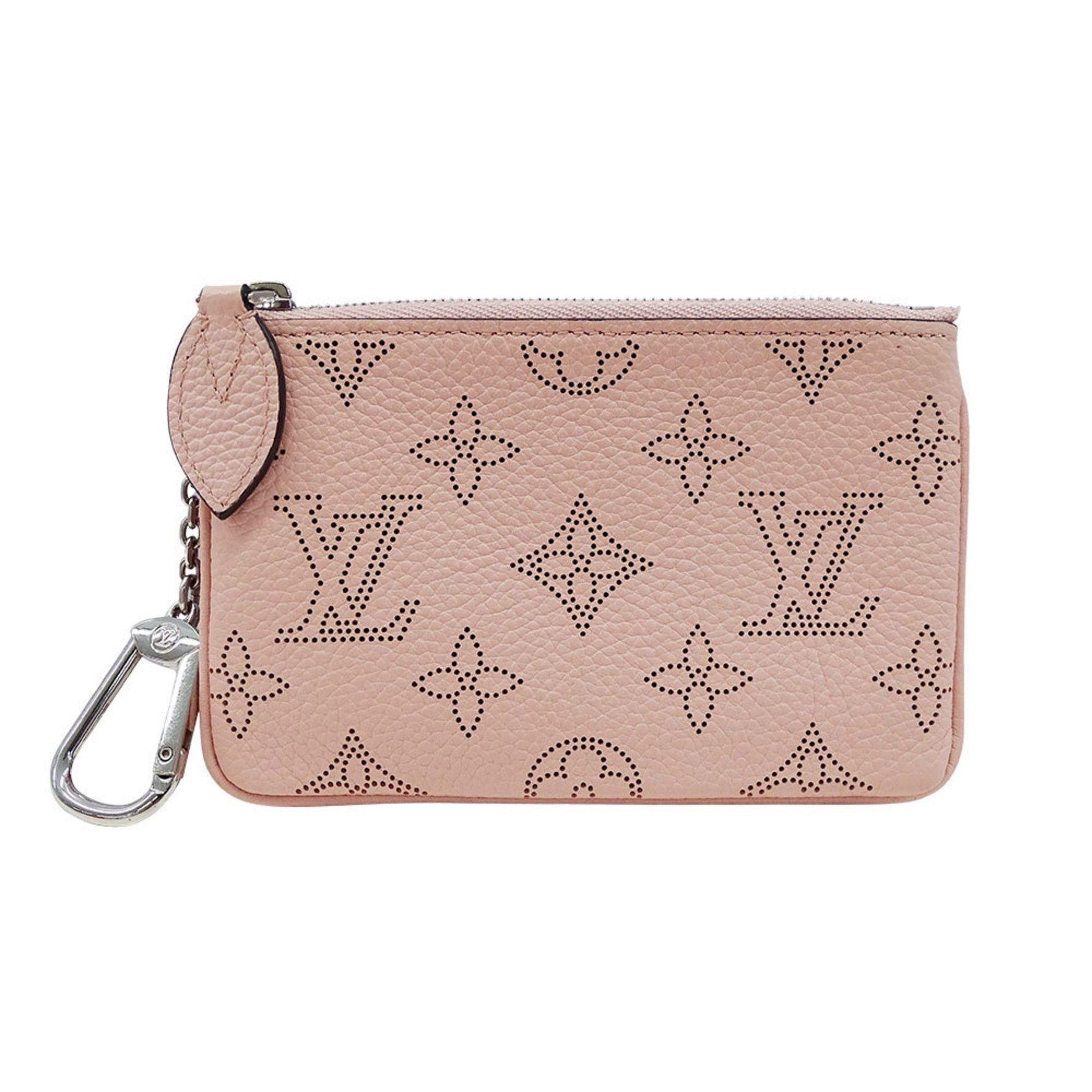 Louis Vuitton LOUIS VUITTON wallet brand coin case Monogram Mahina Pochette Cle Magnolia Pink key purse accessory