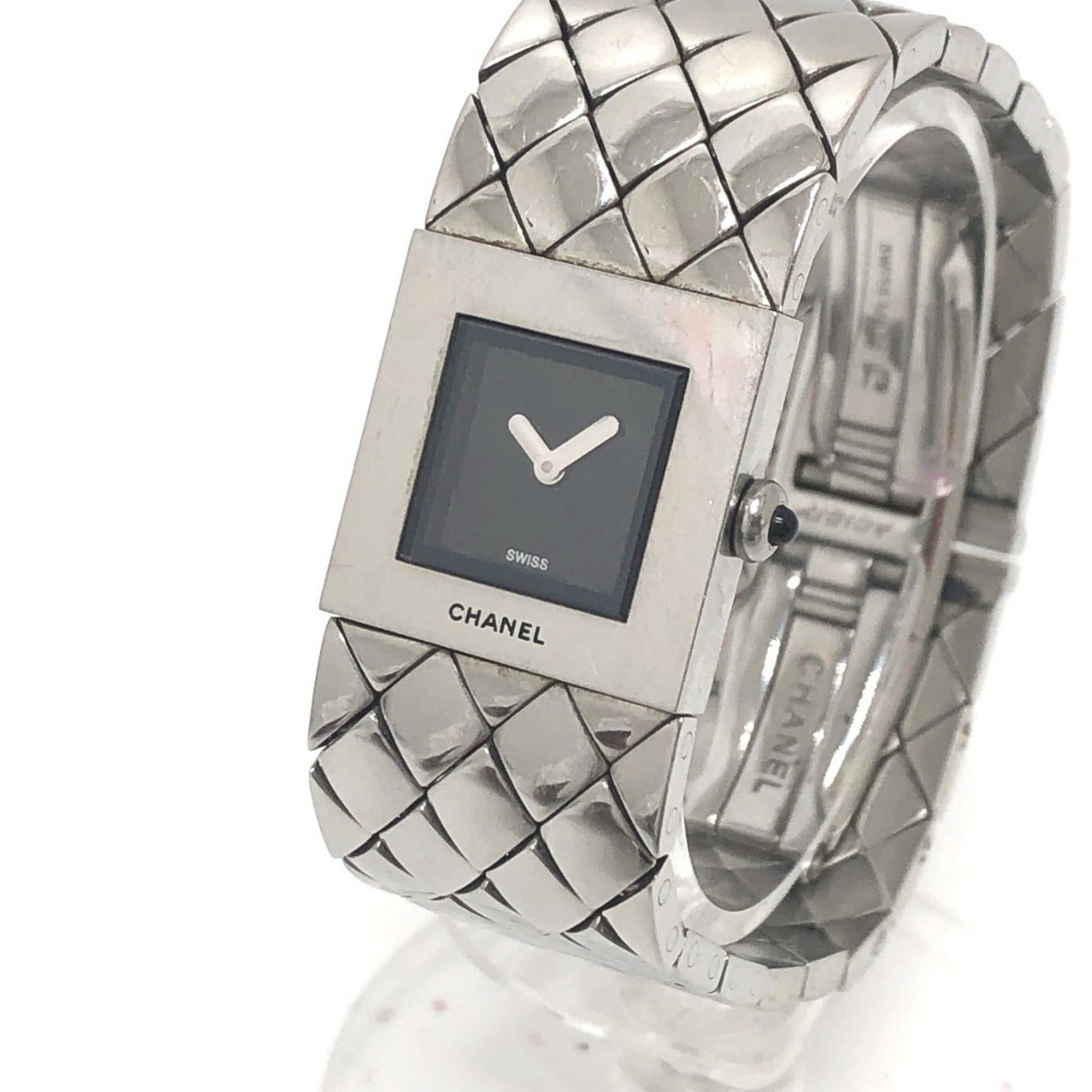 CHANEL Chanel Matelasse Quartz Watch Wristwatch SS Ladies Silver