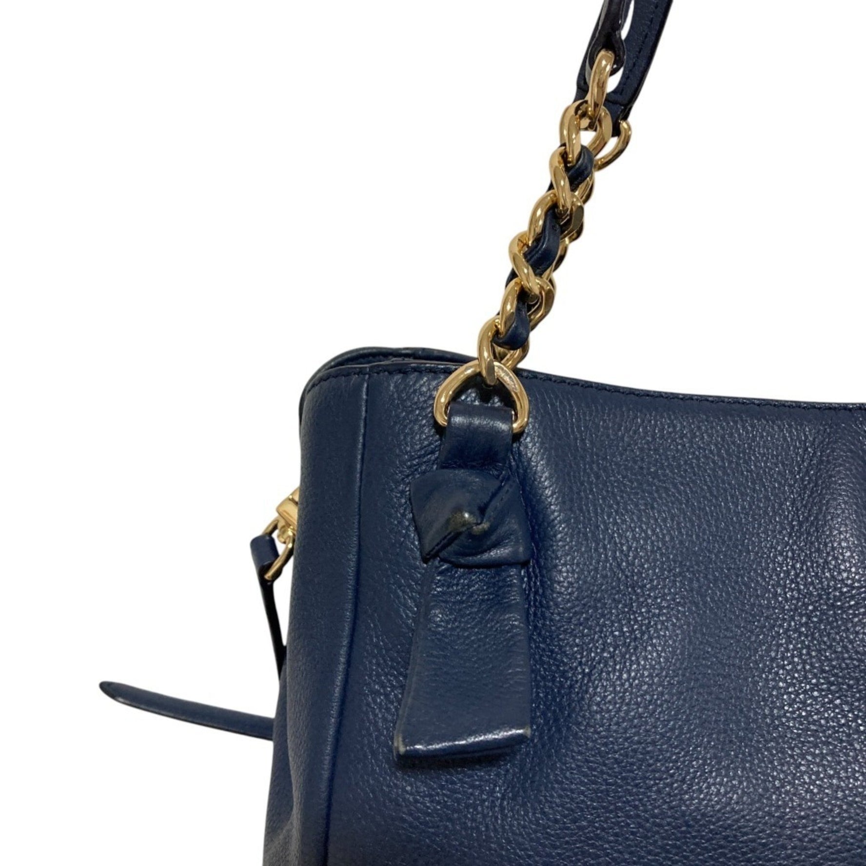 TORY BURCH Leather Satchel Chain Shoulder Bag in