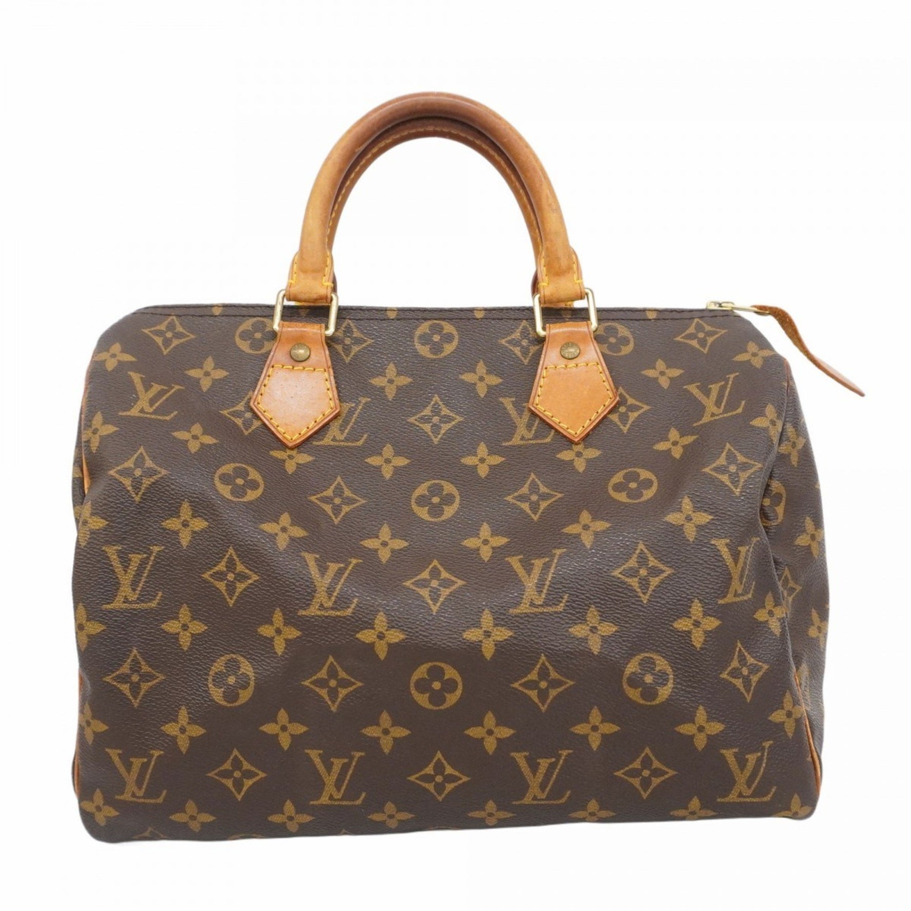 Louis Vuitton Monogram Speedy 30 Handbag M41108 Brown Women's