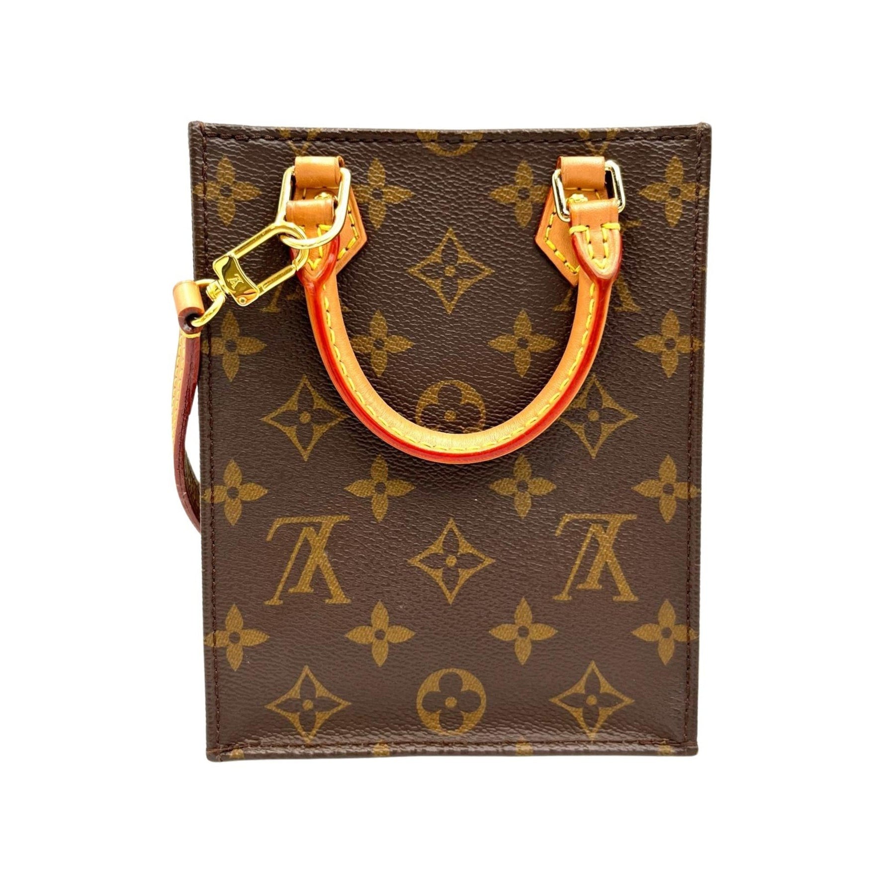 Louis Vuitton Petite Sac Plat handbag Monogram canvas brown