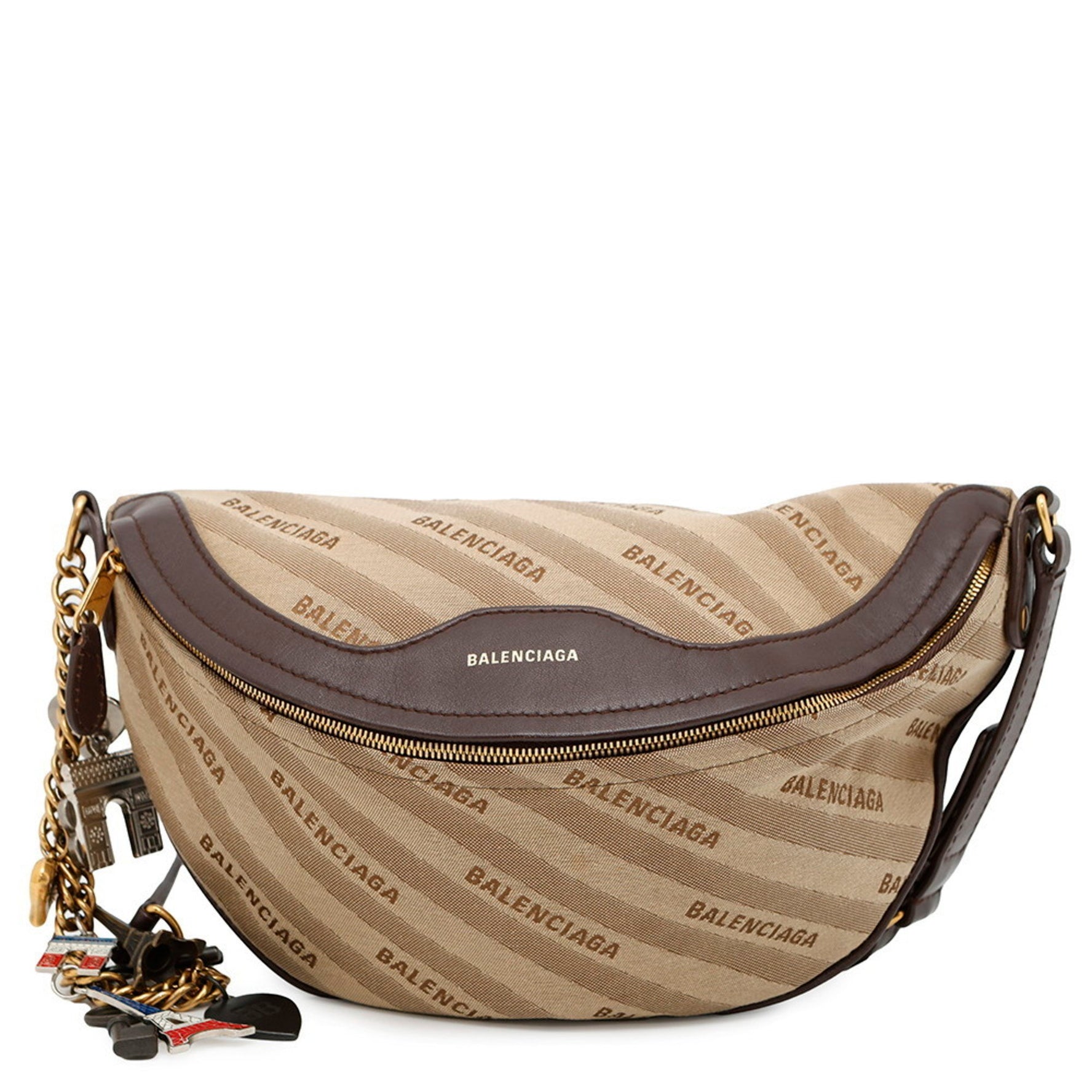 Balenciaga Souvenir Body Bag XS Paris Charm Canvas and Leather BALENCIAGA