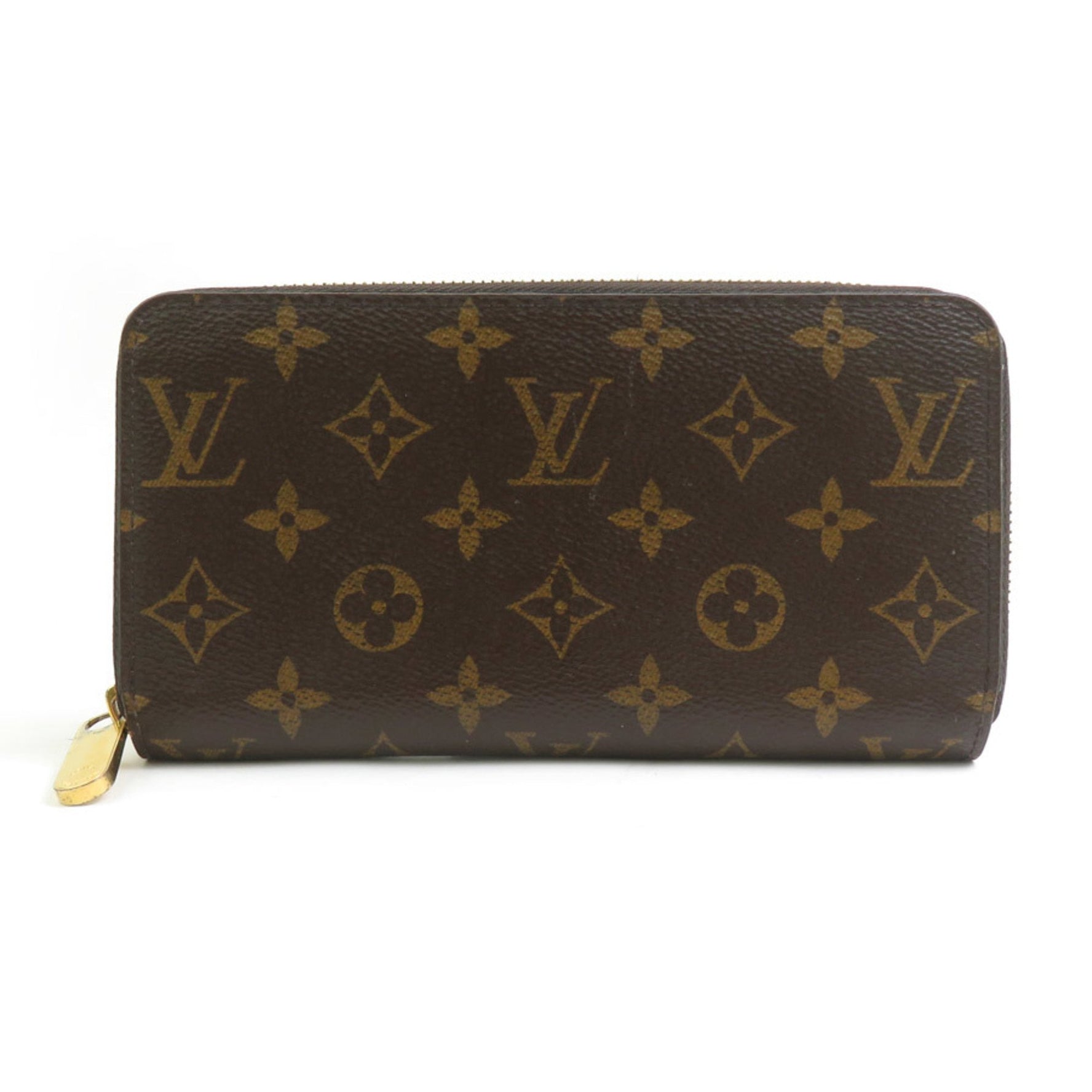 Louis Vuitton Round Long Wallet Monogram Zippy Canvas Brown Men's
