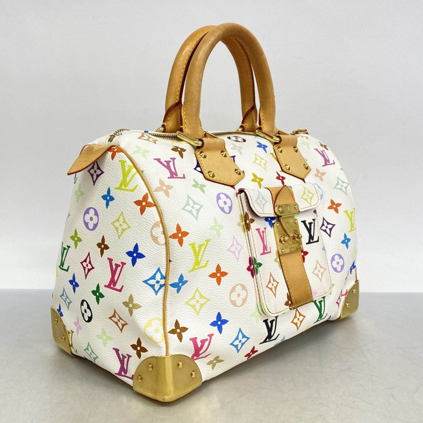Louis Vuitton Monogram Multicolore Speedy 30 Handbag M92643 Bronne Women's