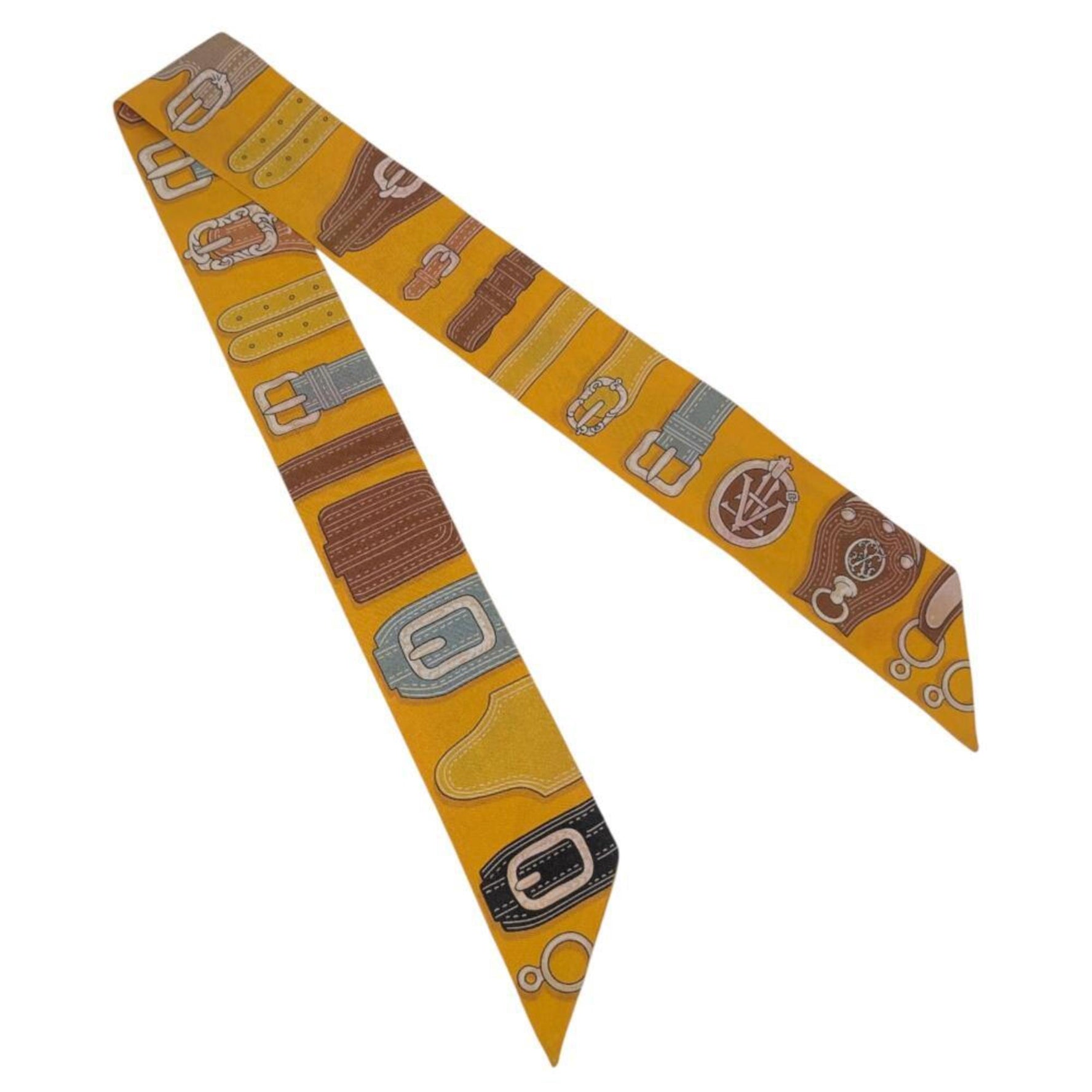 HERMES Twilly Scarf/Muffler, Silk, HARNAIS DES PRESIDENTS, Presidential Horse Tack