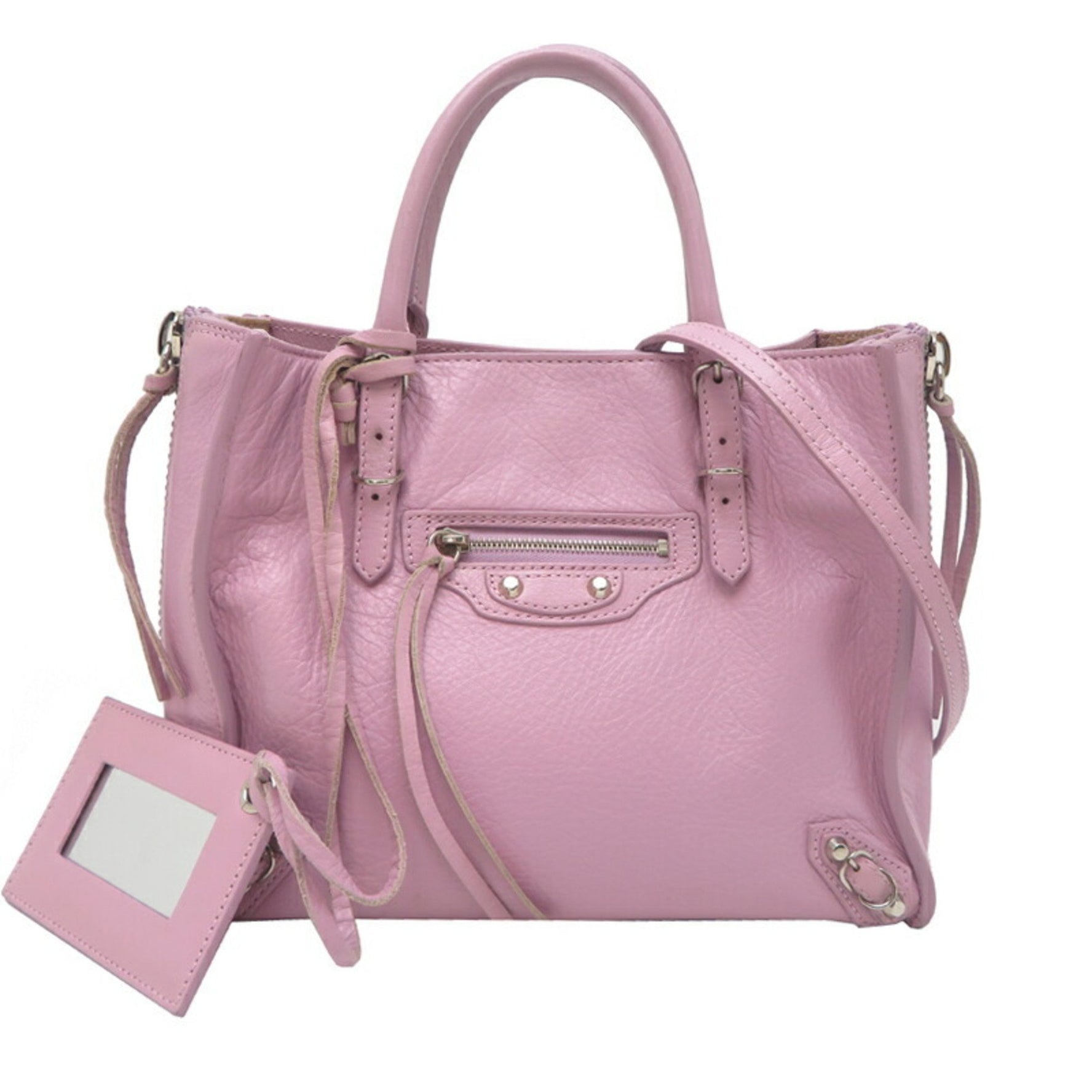 Balenciaga Paper Mini Handbag Leather Pink Purple